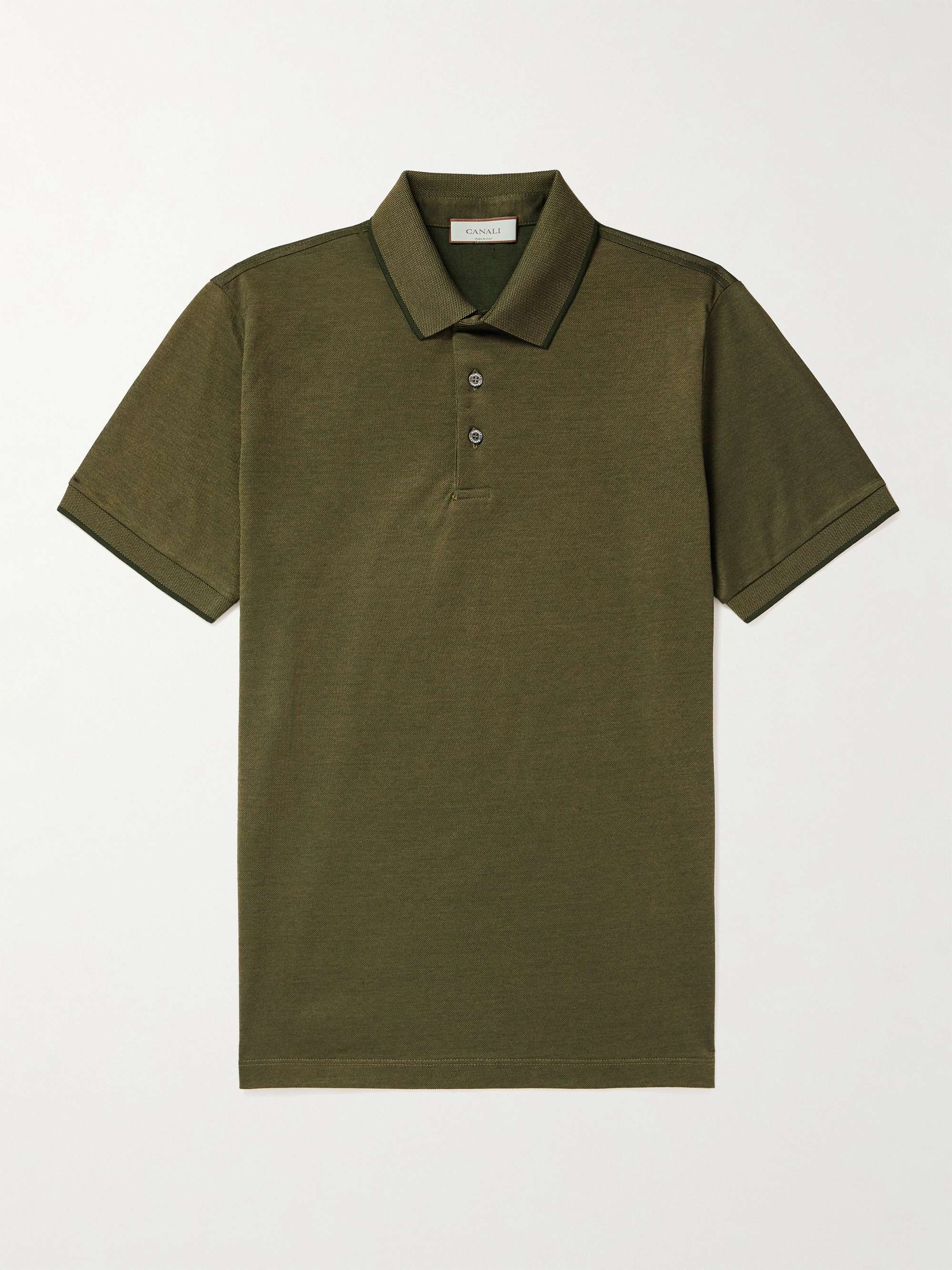 CANALI Cotton-Piqué Polo Shirt for Men | MR PORTER