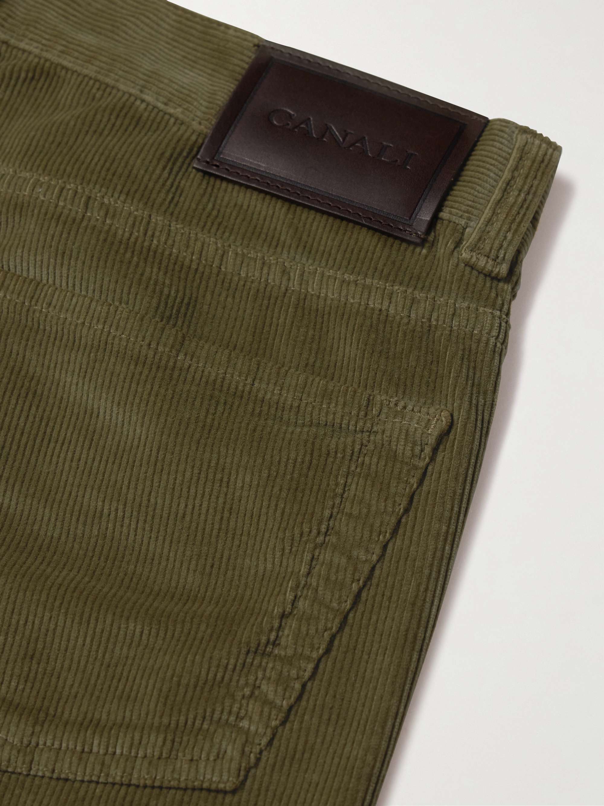 CANALI Slim-Fit Stretch-Cotton and Modal-Blend Corduroy Trousers for ...