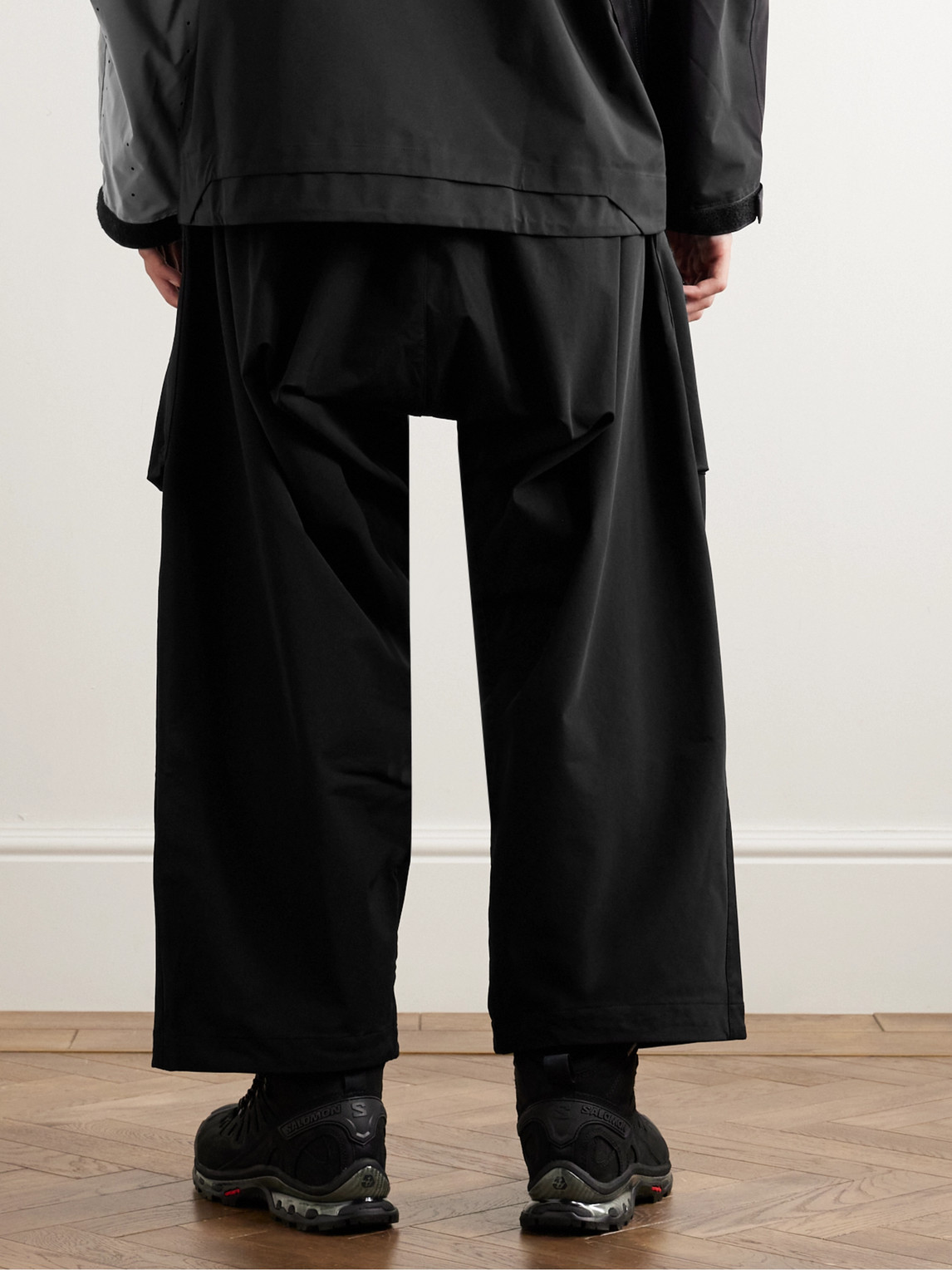 Shop Acronym P30a Wide-leg Schoeller® 3xdry® Dryskin™ Cargo Trousers In Black