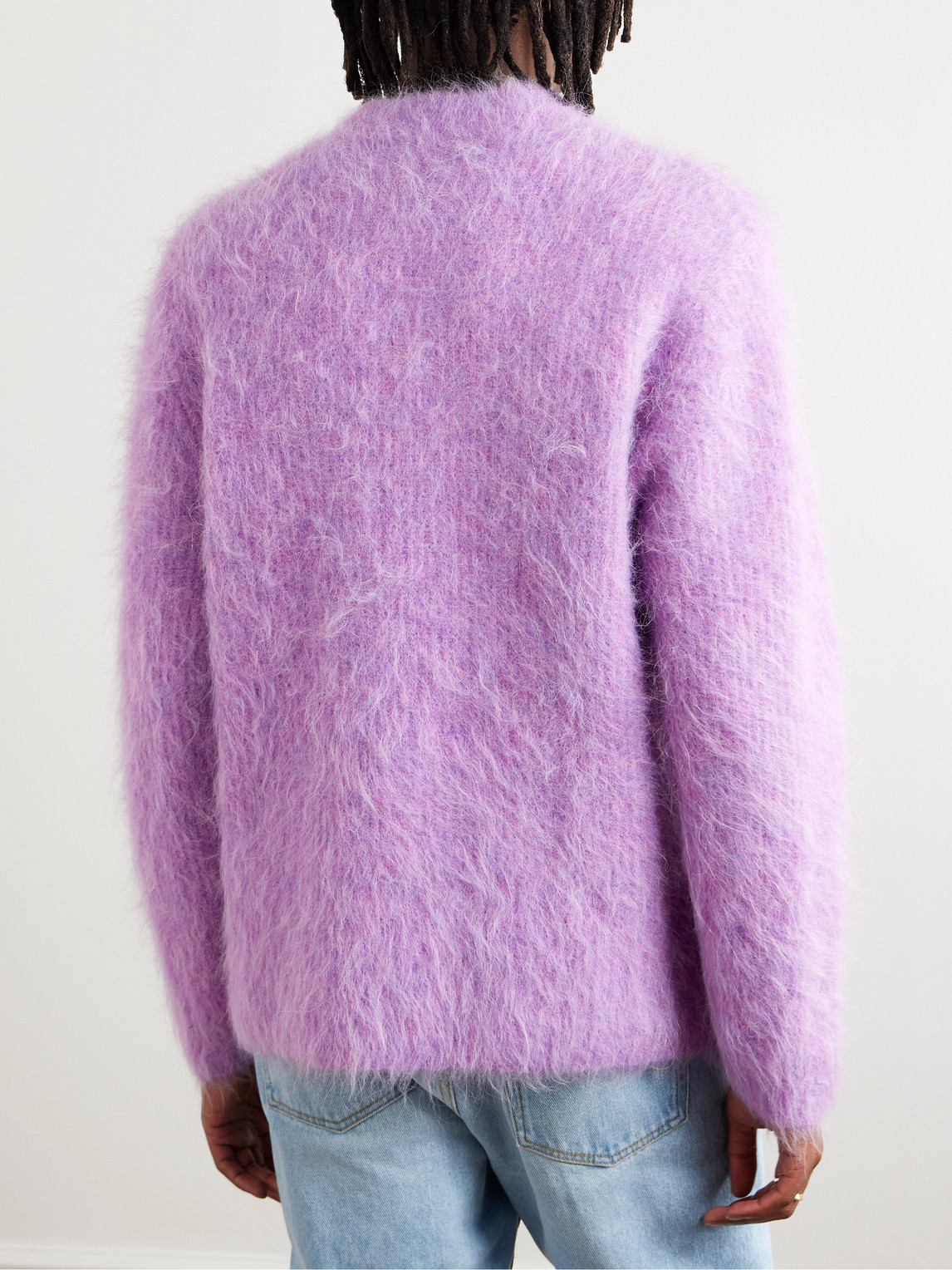 Shop Séfr Haru Alpaca-blend Sweater In Purple
