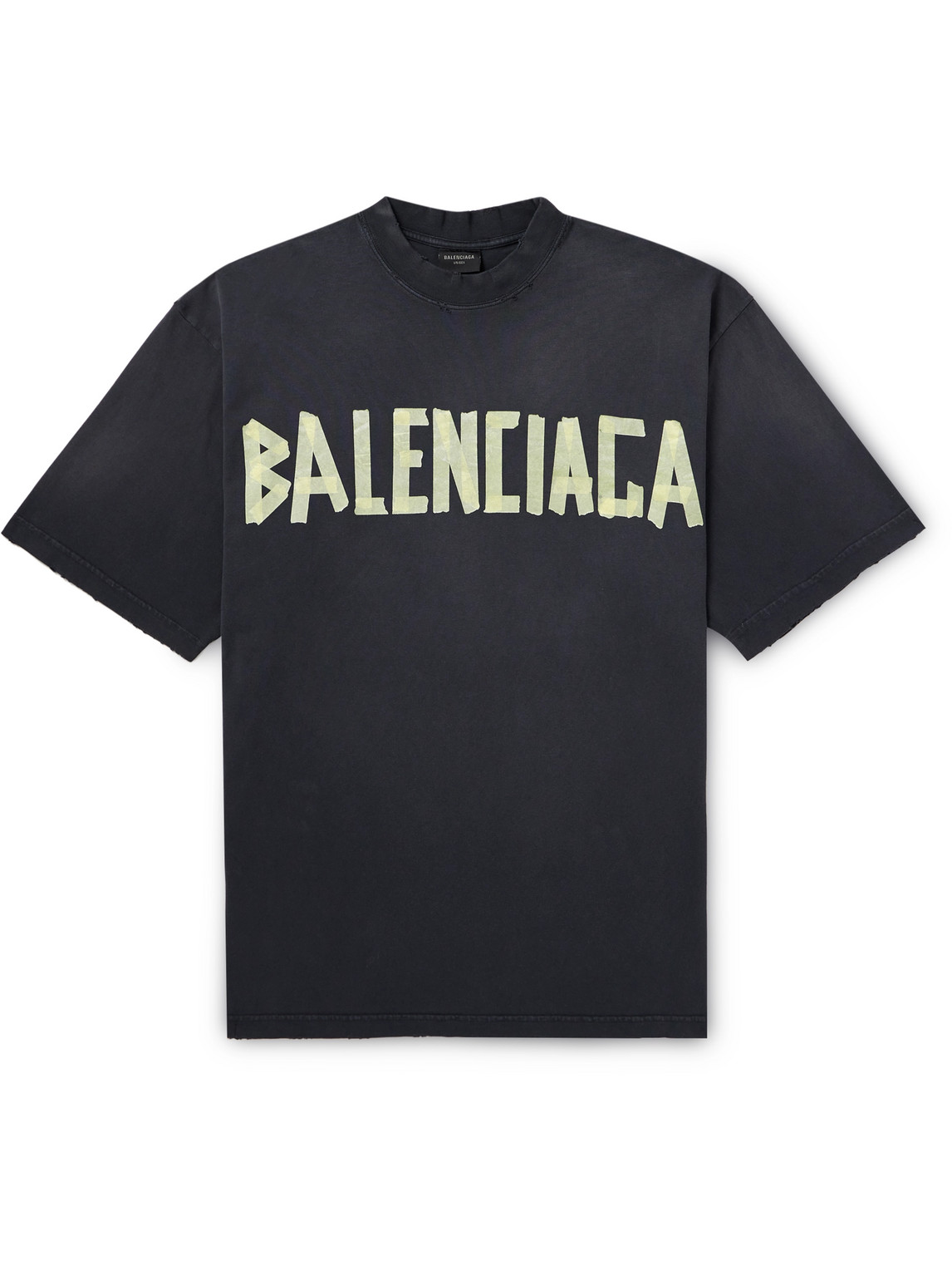 Balenciaga Logo-print T-shirt In 1055 -washed Black