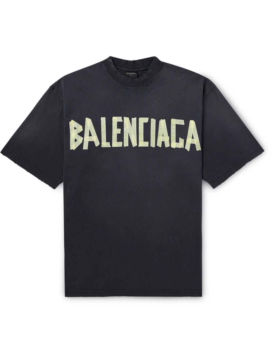 Balenciaga Distressed logo-print T-shirt - Farfetch