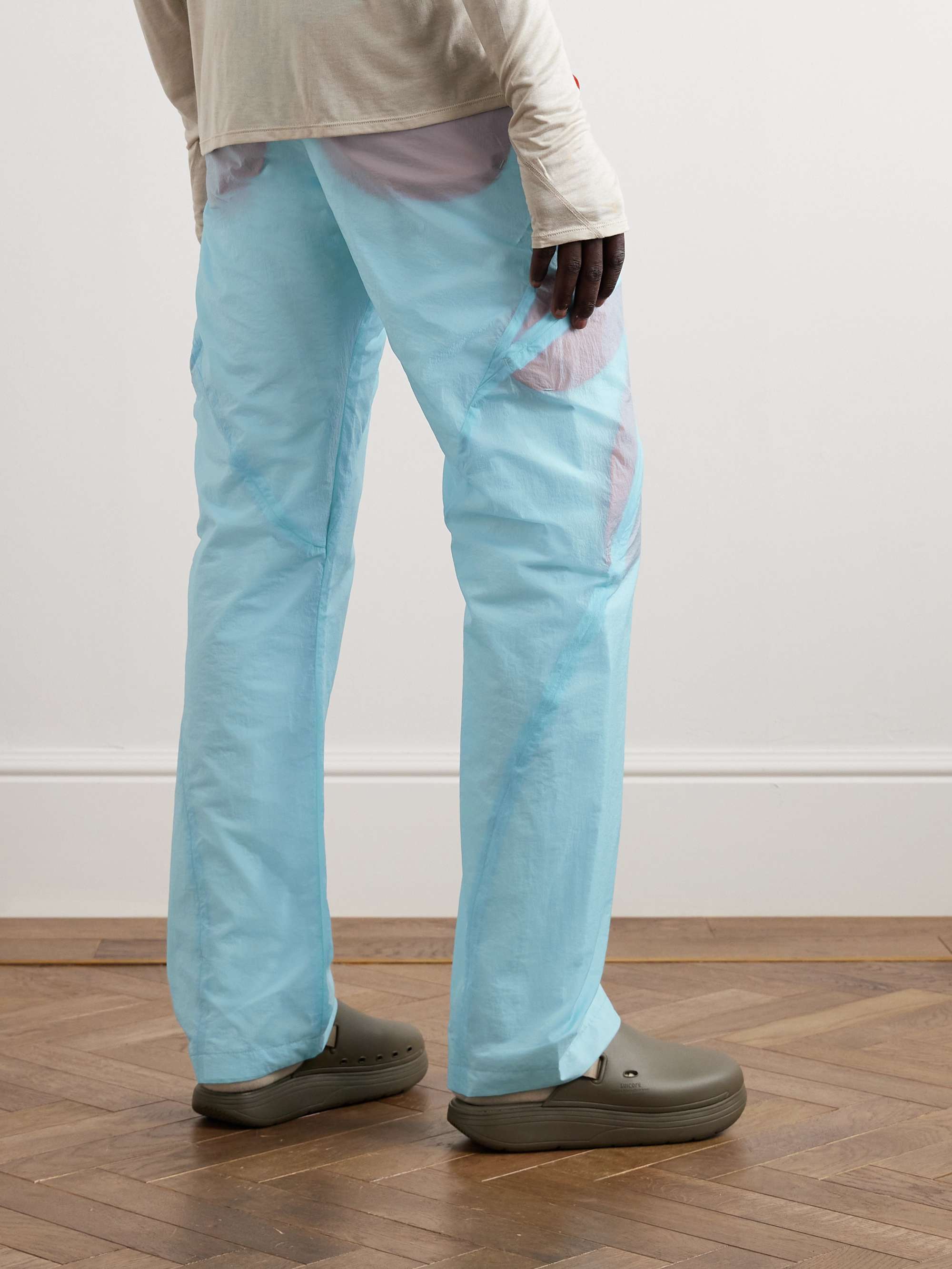 POST ARCHIVE FACTION 5.0+ Center Straight-Leg Crinkled-Shell Trousers