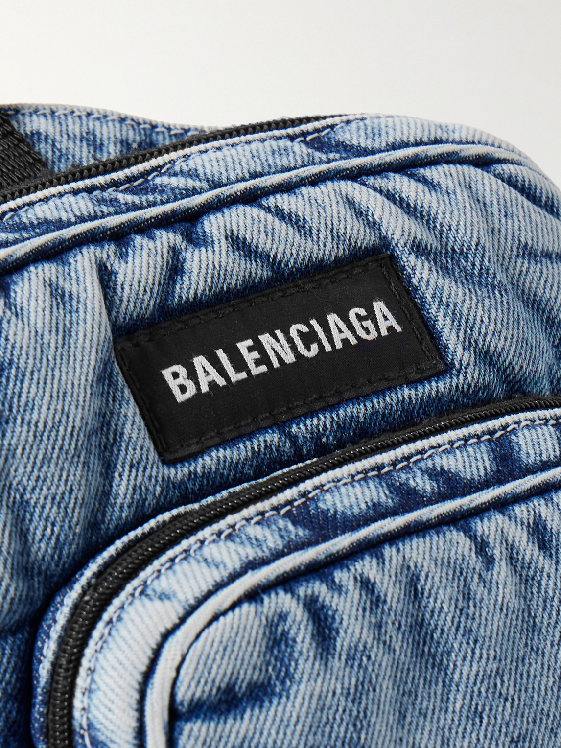 Shop Balenciaga Explorer Logo-appliquéd Nylon-twill Messenger Bag In Blue