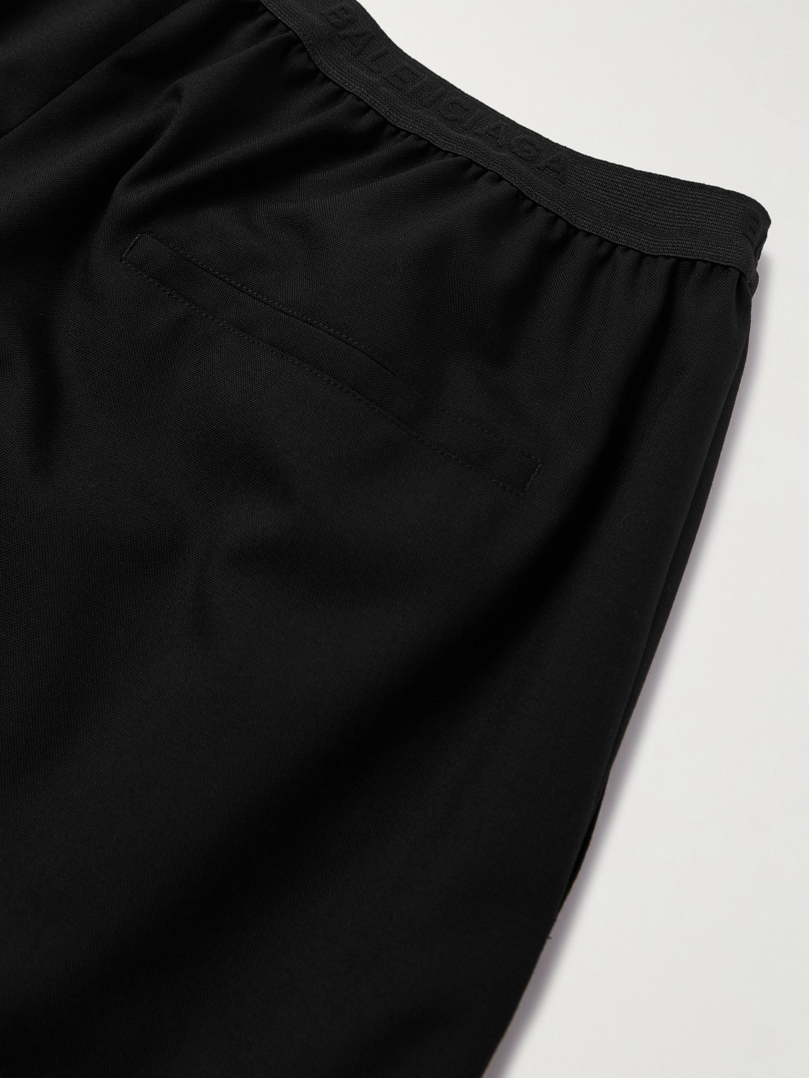 Shop Balenciaga Wide-leg Wool Trousers In Black