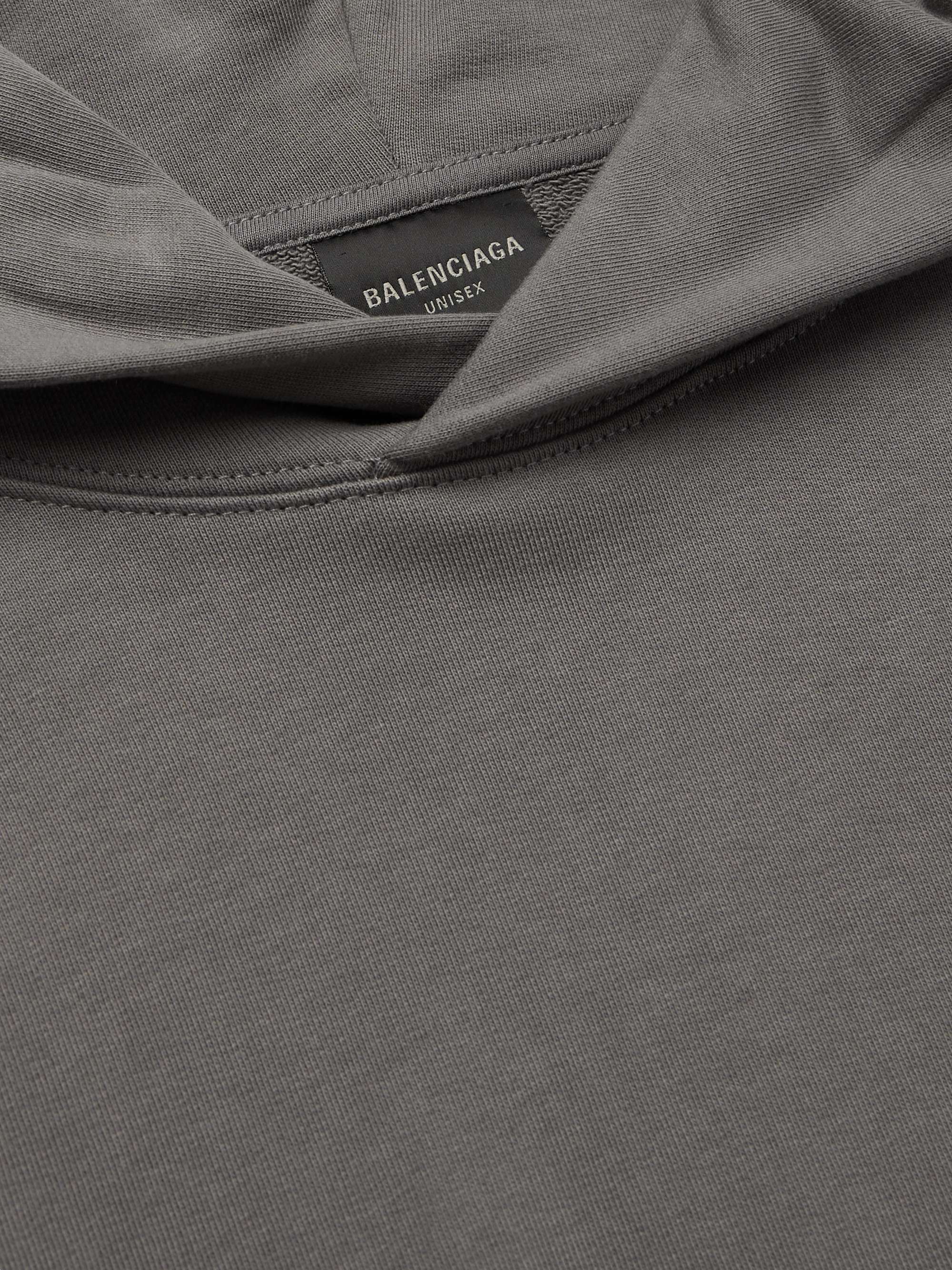 BALENCIAGA Logo-Detailed Cotton-Jersey Hoodie