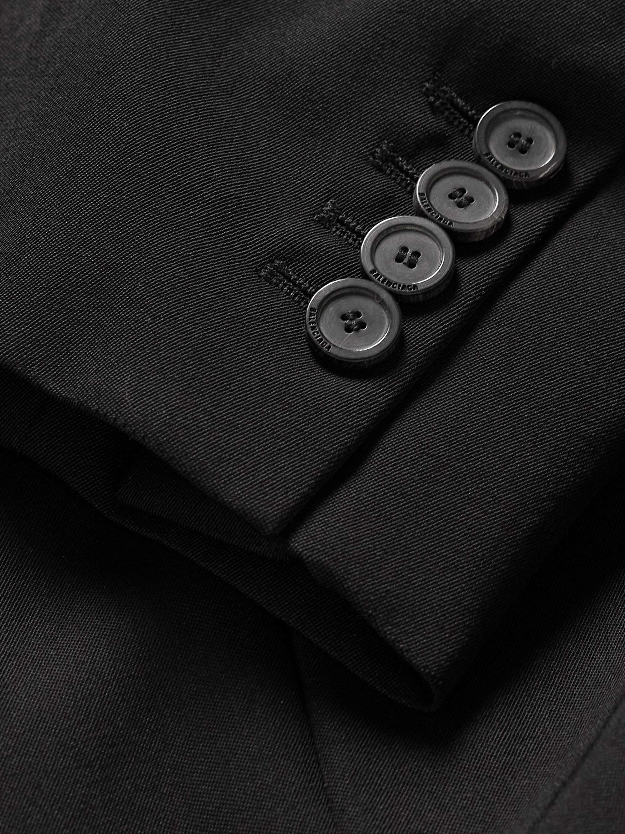 BALENCIAGA Oversized Logo-Appliquéd Cotton-Drill Coat