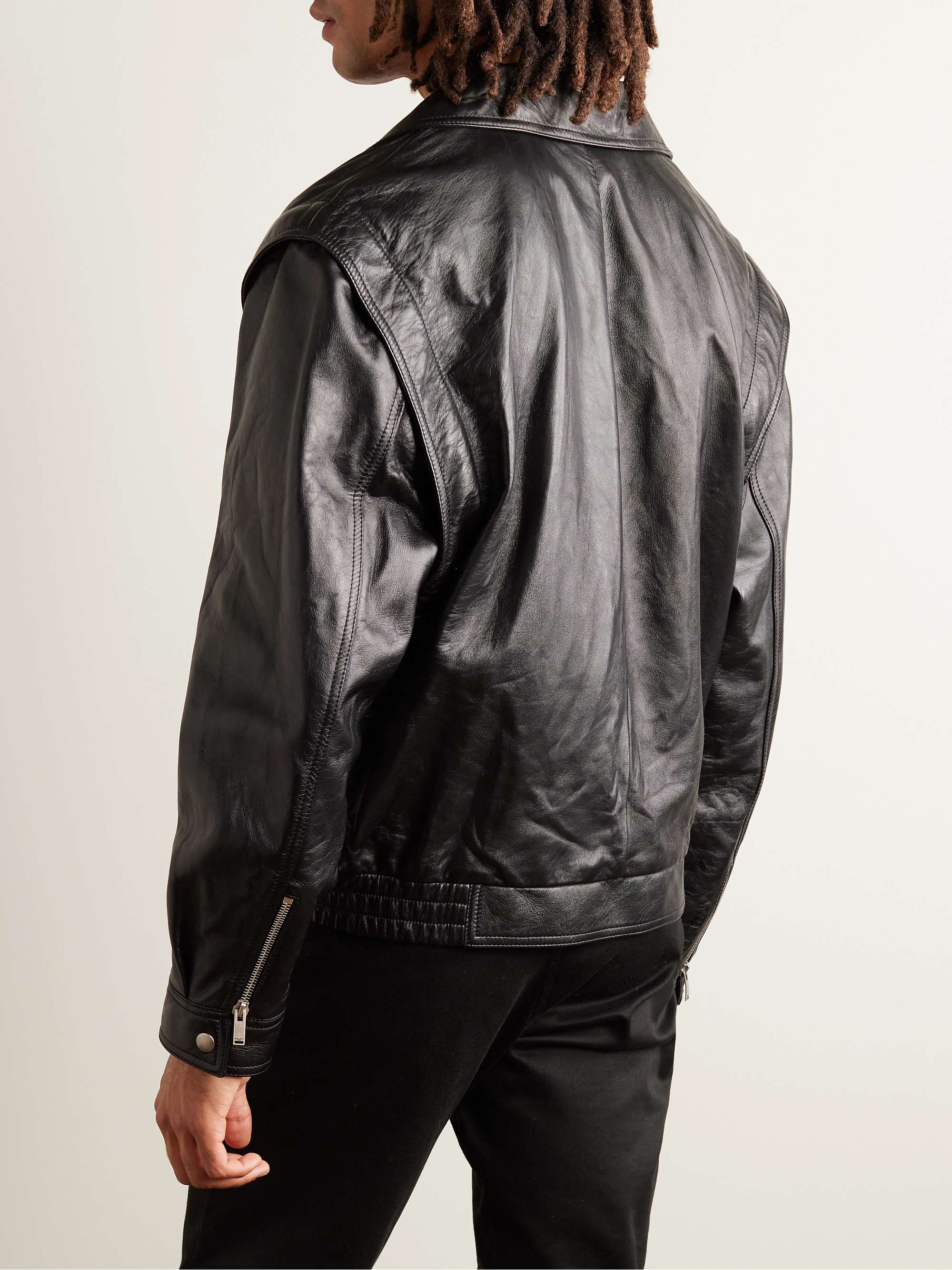 SAINT LAURENT Leather Biker Jacket