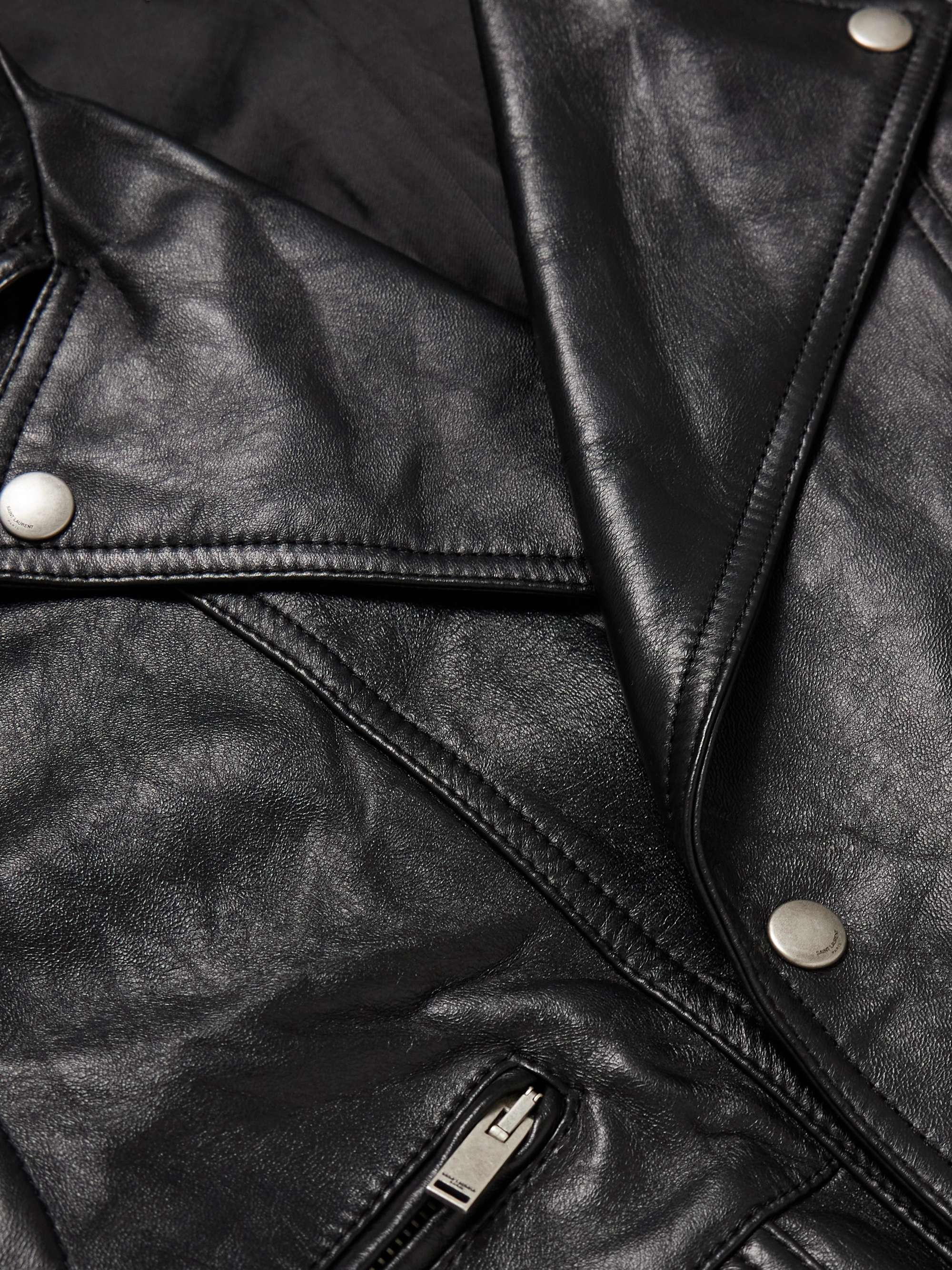 SAINT LAURENT Leather Biker Jacket