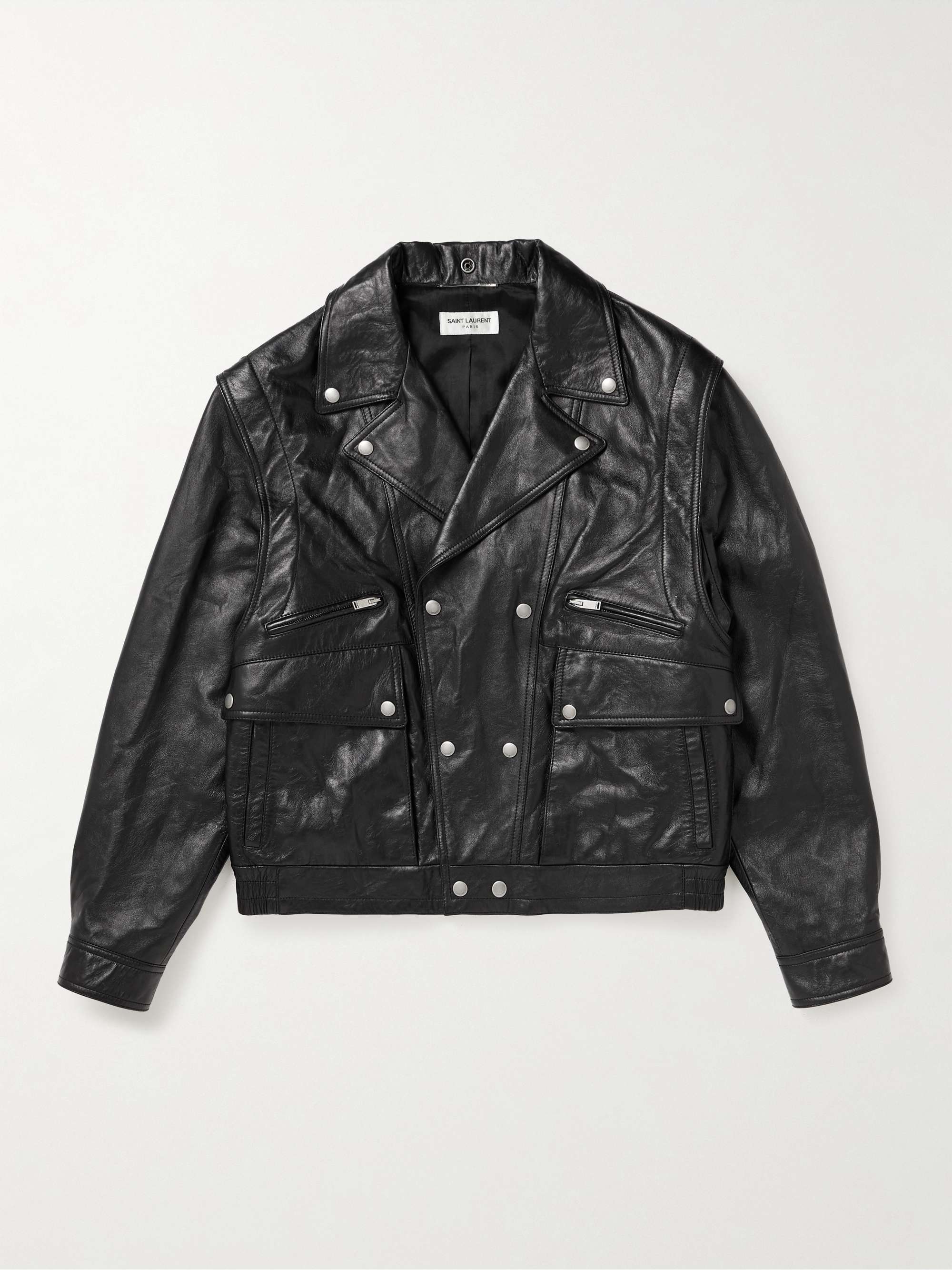 SAINT LAURENT Leather Biker Jacket