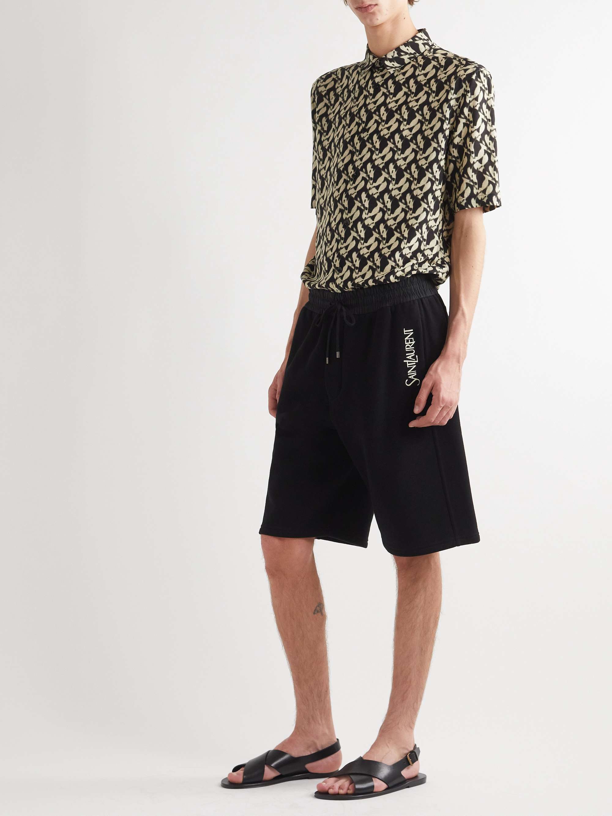 Monogram Jacquard Cotton Jersey Shorts - Men - Ready-to-Wear