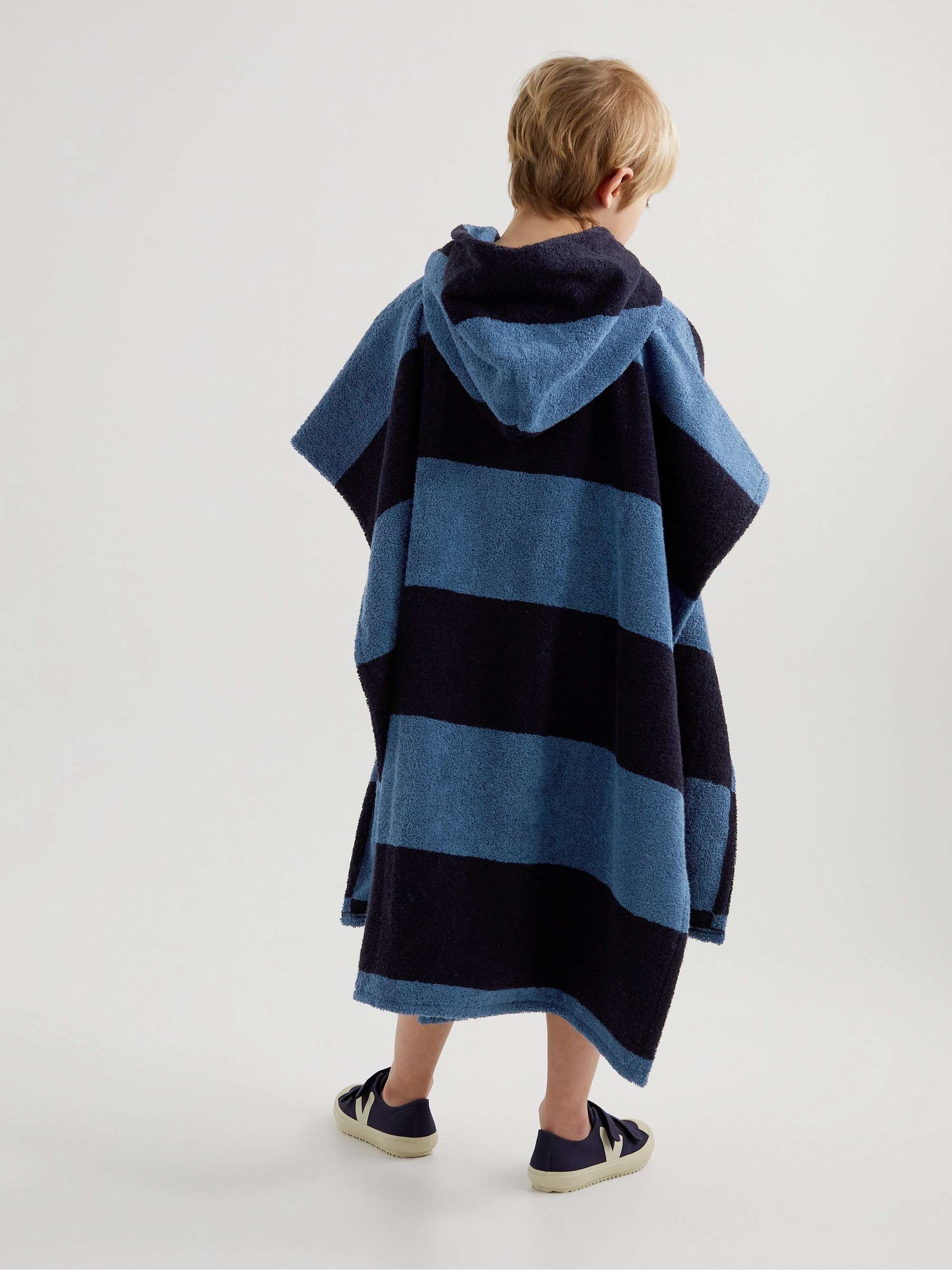 ARKET KIDS Jemima Striped Cotton-Terry Hooded Robe