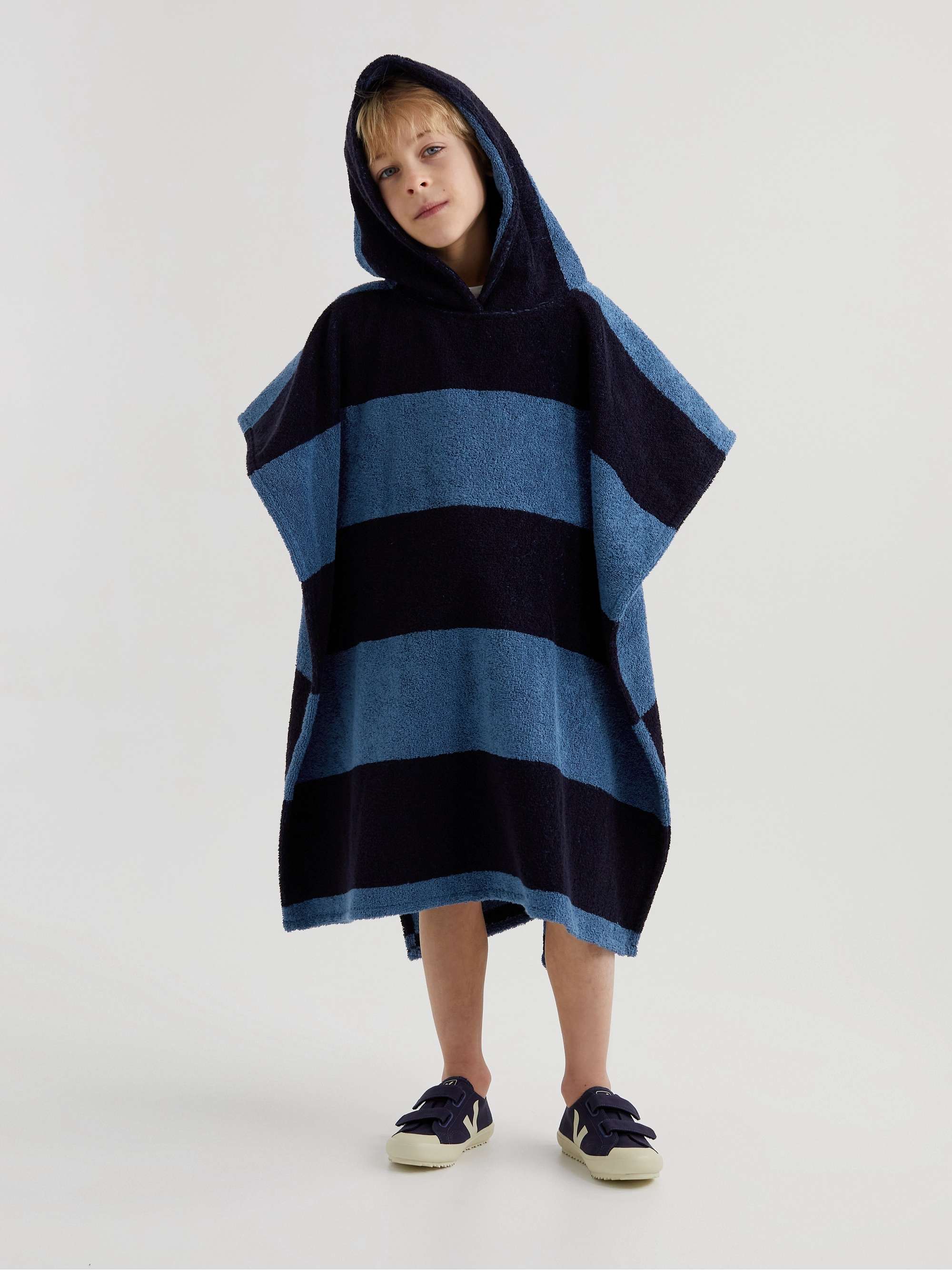 ARKET KIDS Jemima Striped Cotton-Terry Hooded Robe