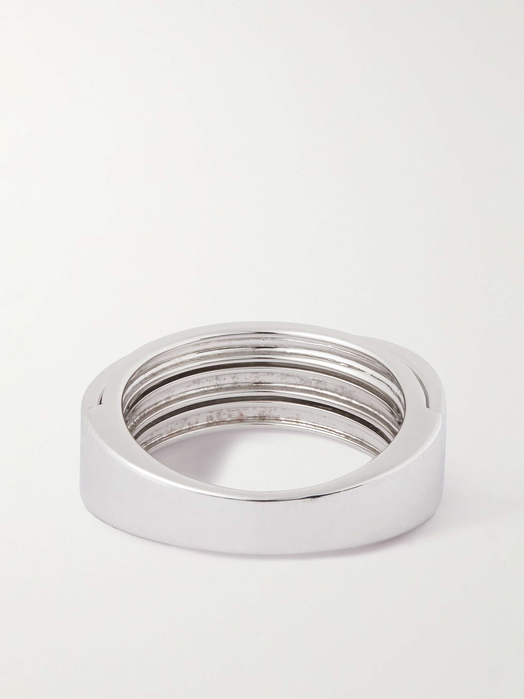 Orb Rhodium-Plated Ring