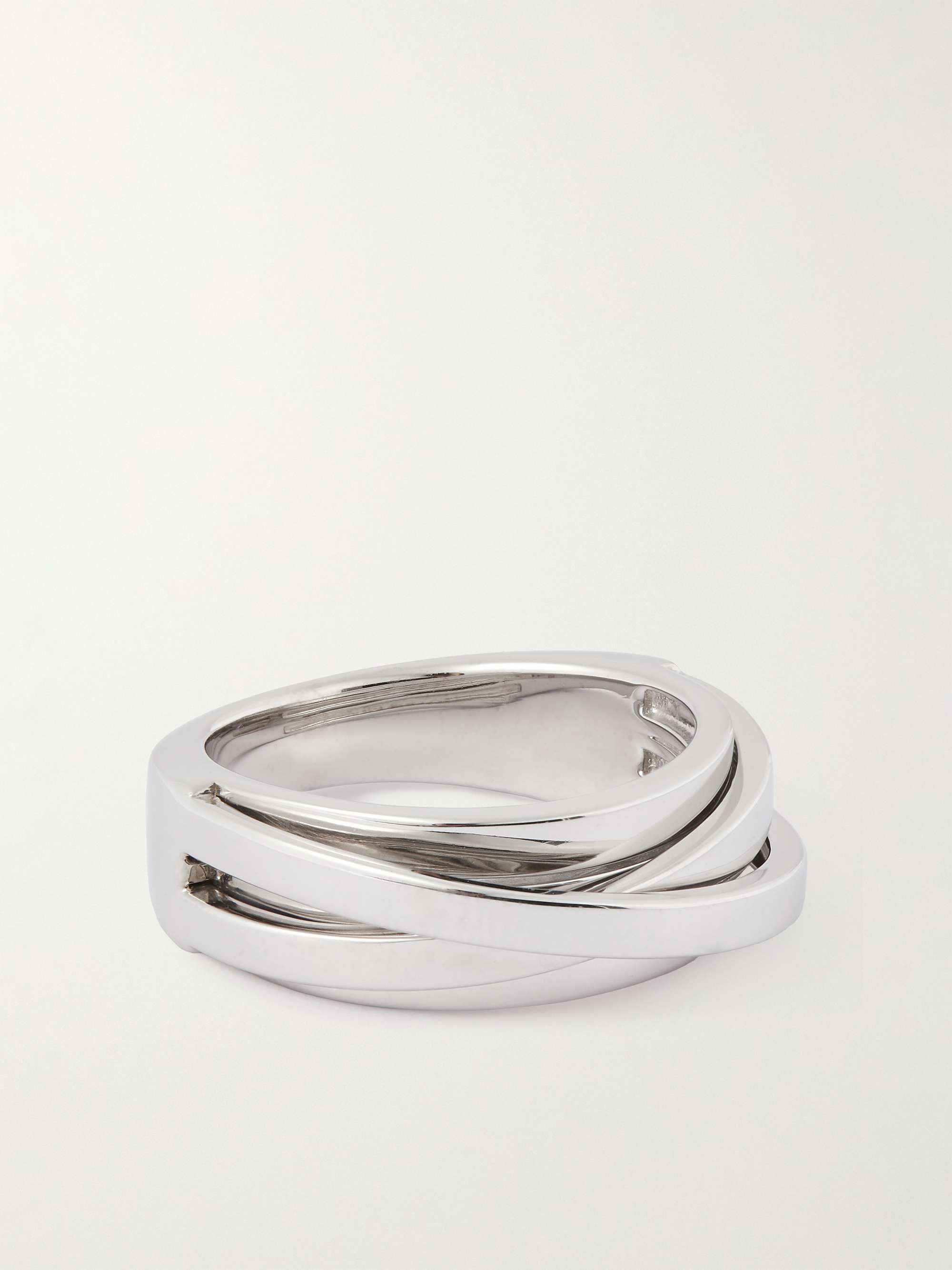 Orb Rhodium-Plated Ring