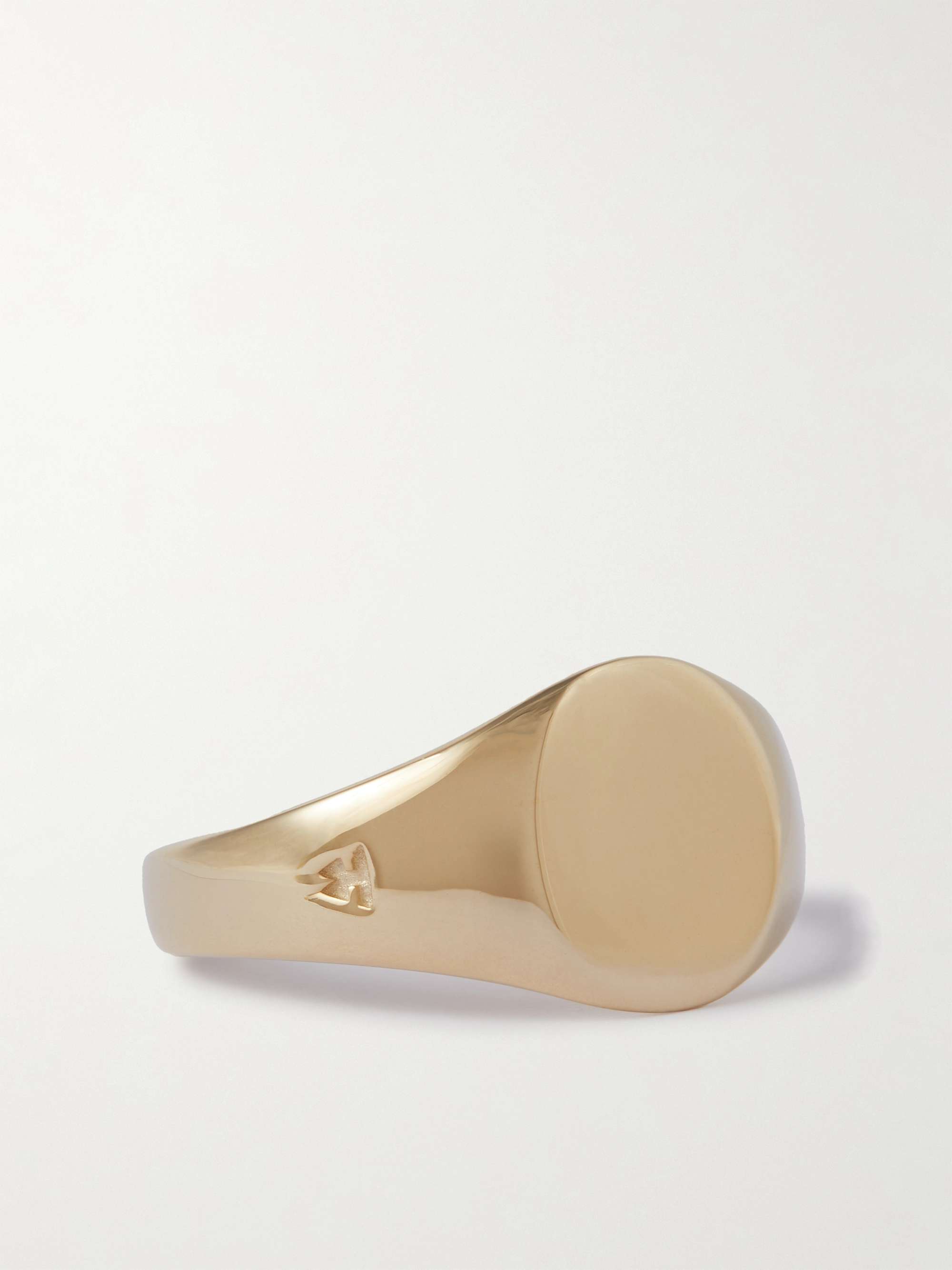 TOM WOOD Mini Signet Recycled Gold Ring for Men | MR PORTER