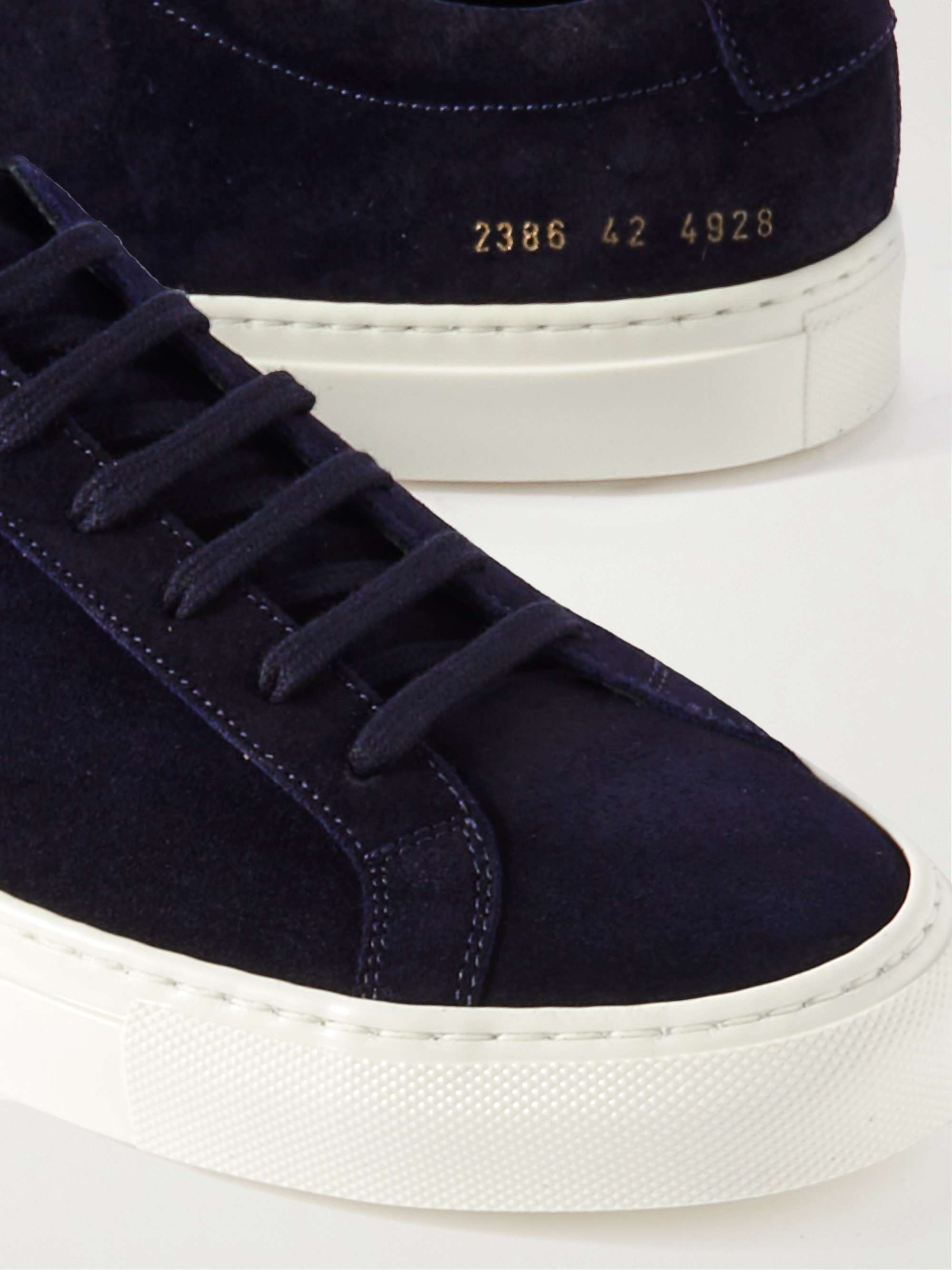 COMMON PROJECTS Original Achilles Waxed-Suede Sneakers for Men | MR PORTER