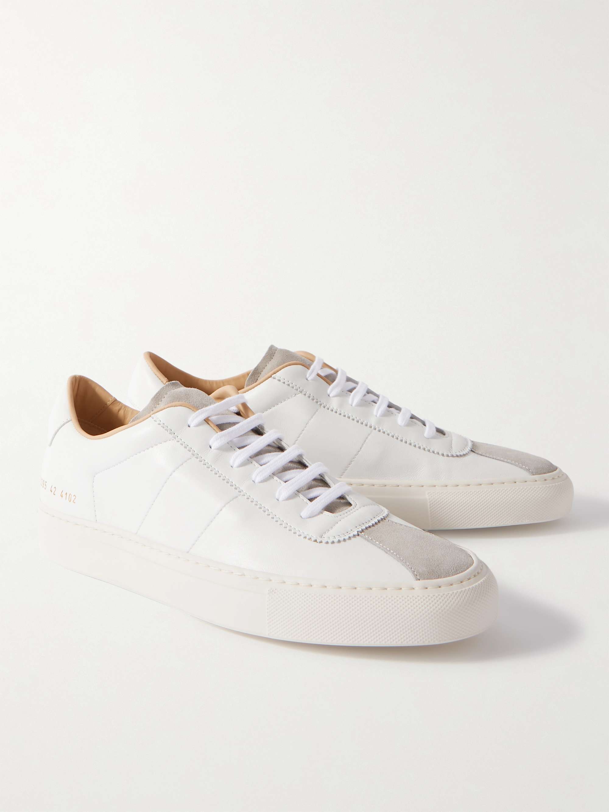 COMMON PROJECTS Court Classic Suede-Trimmed Leather Sneakers for Men ...