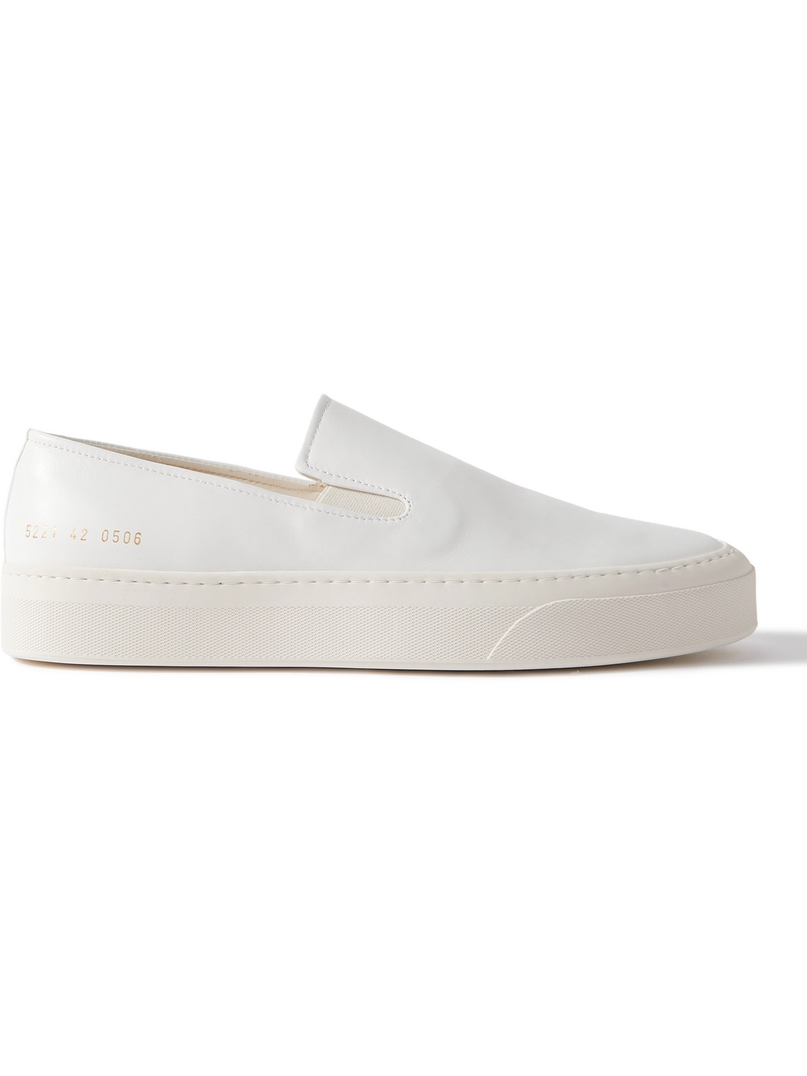 Common Projects Leather Slip-on Sneakers In White