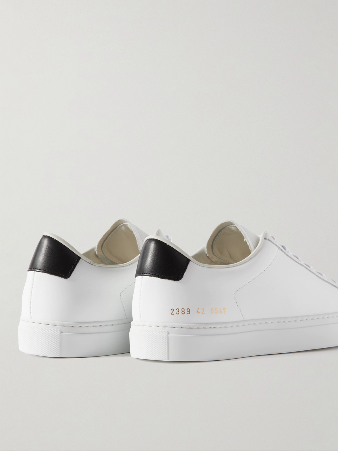 Shop Common Projects Retro Classic Leather Sneakers In White