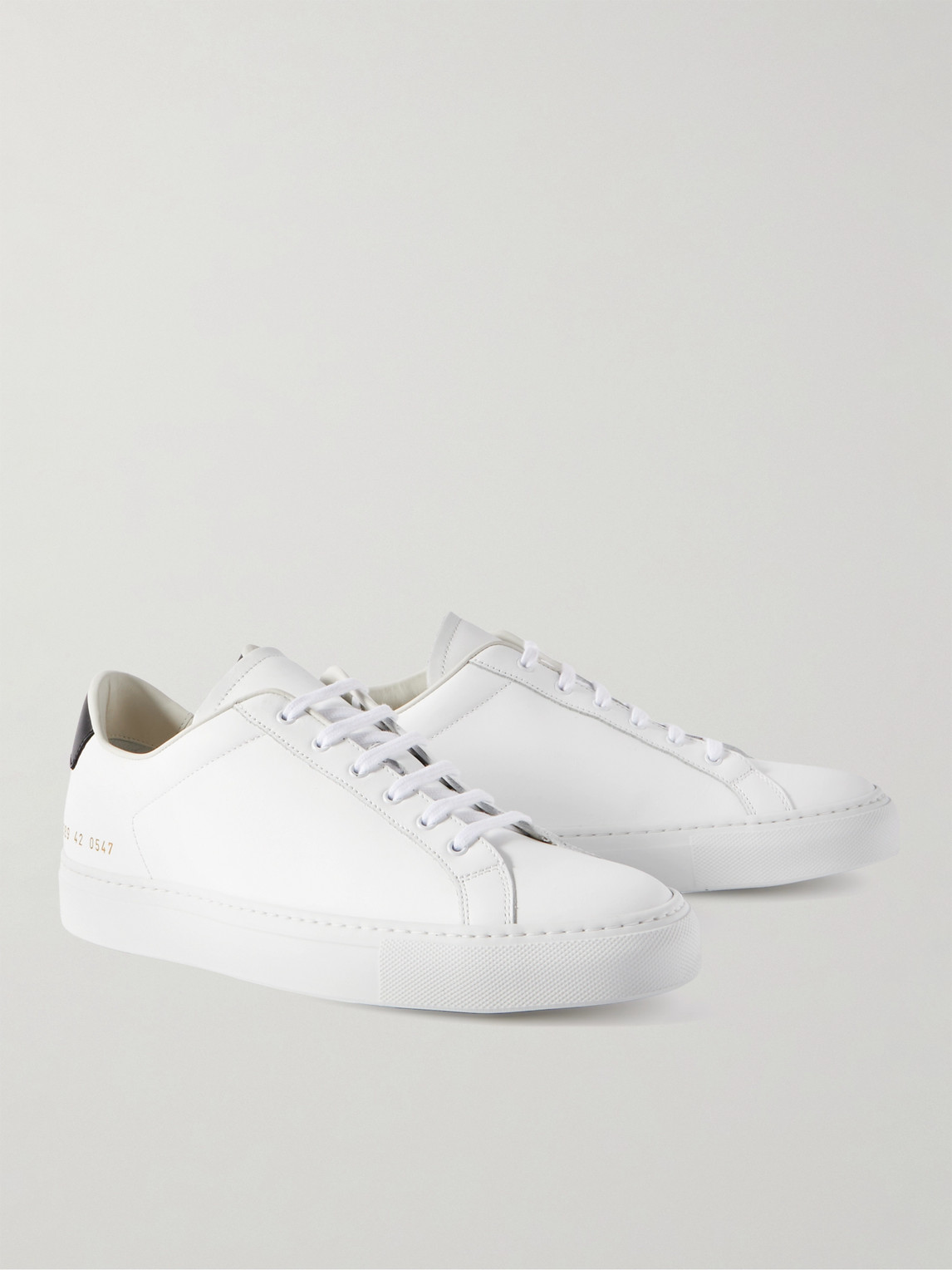 Shop Common Projects Retro Classic Leather Sneakers In White