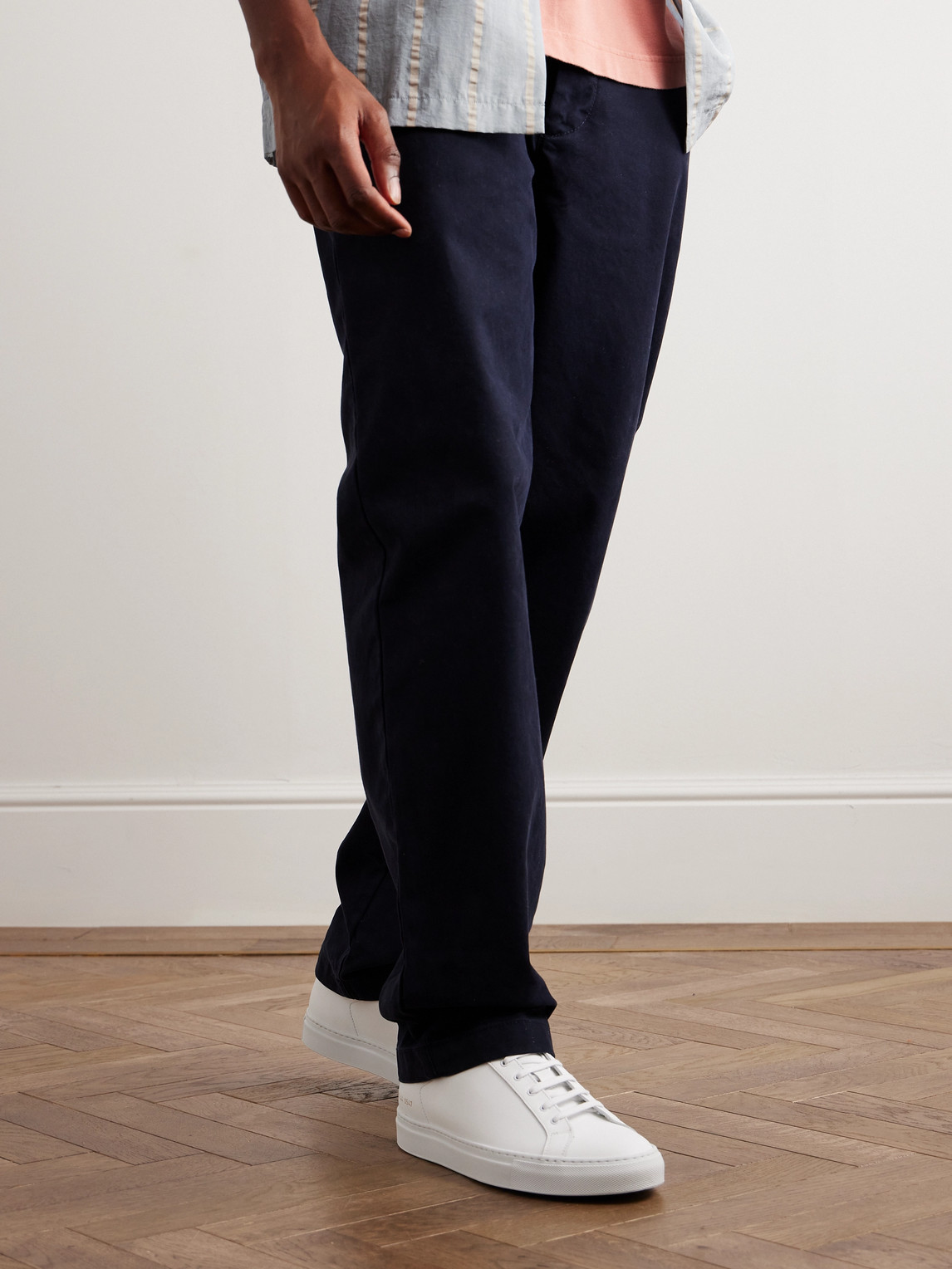 Shop Common Projects Retro Classic Leather Sneakers In White