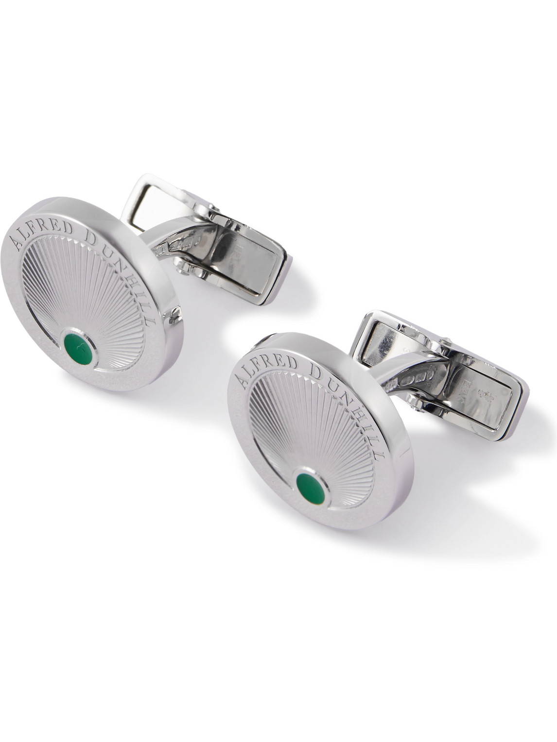 Dunhill Silver And Enamel Cufflinks