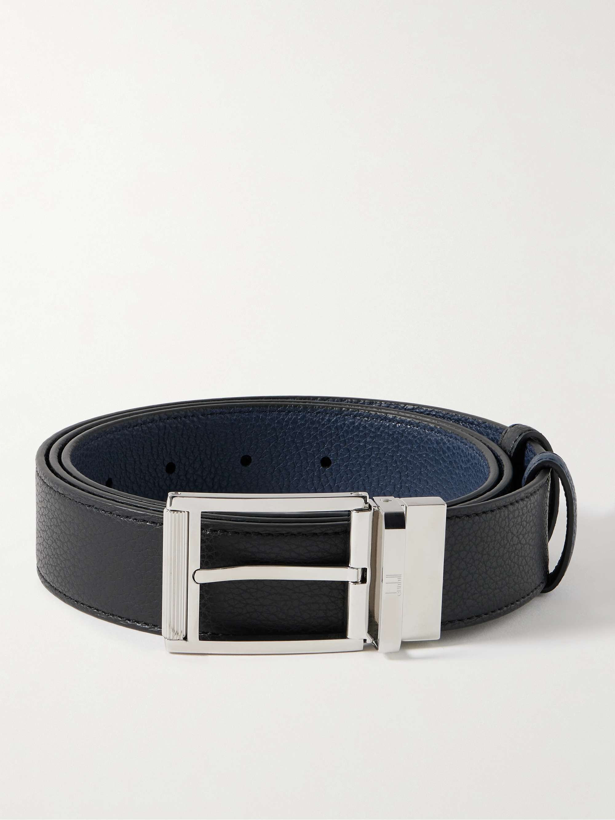 Burberry - Men - 3.5cm Reversible Leather Belt Black - EU 95