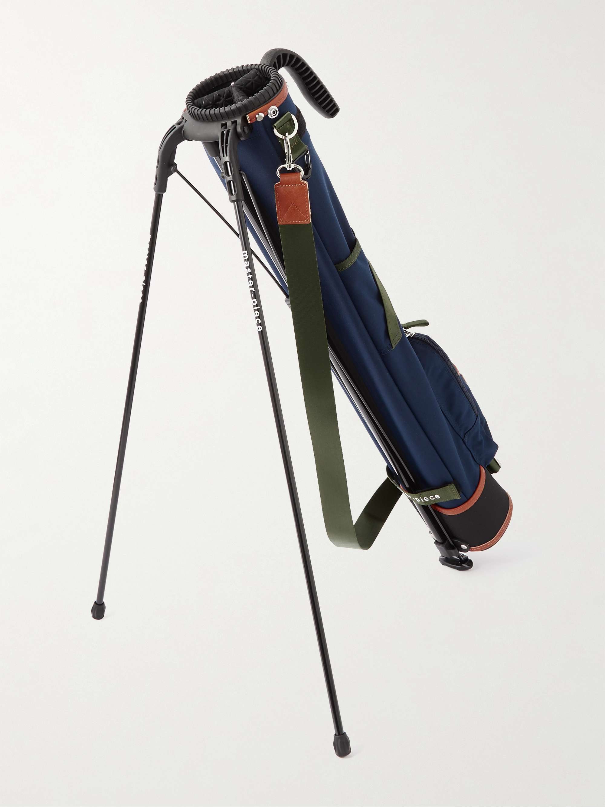MASTER-PIECE Leather-and Webbing-Trimmed CORDURA® Shell Self-Stand Golf Case
