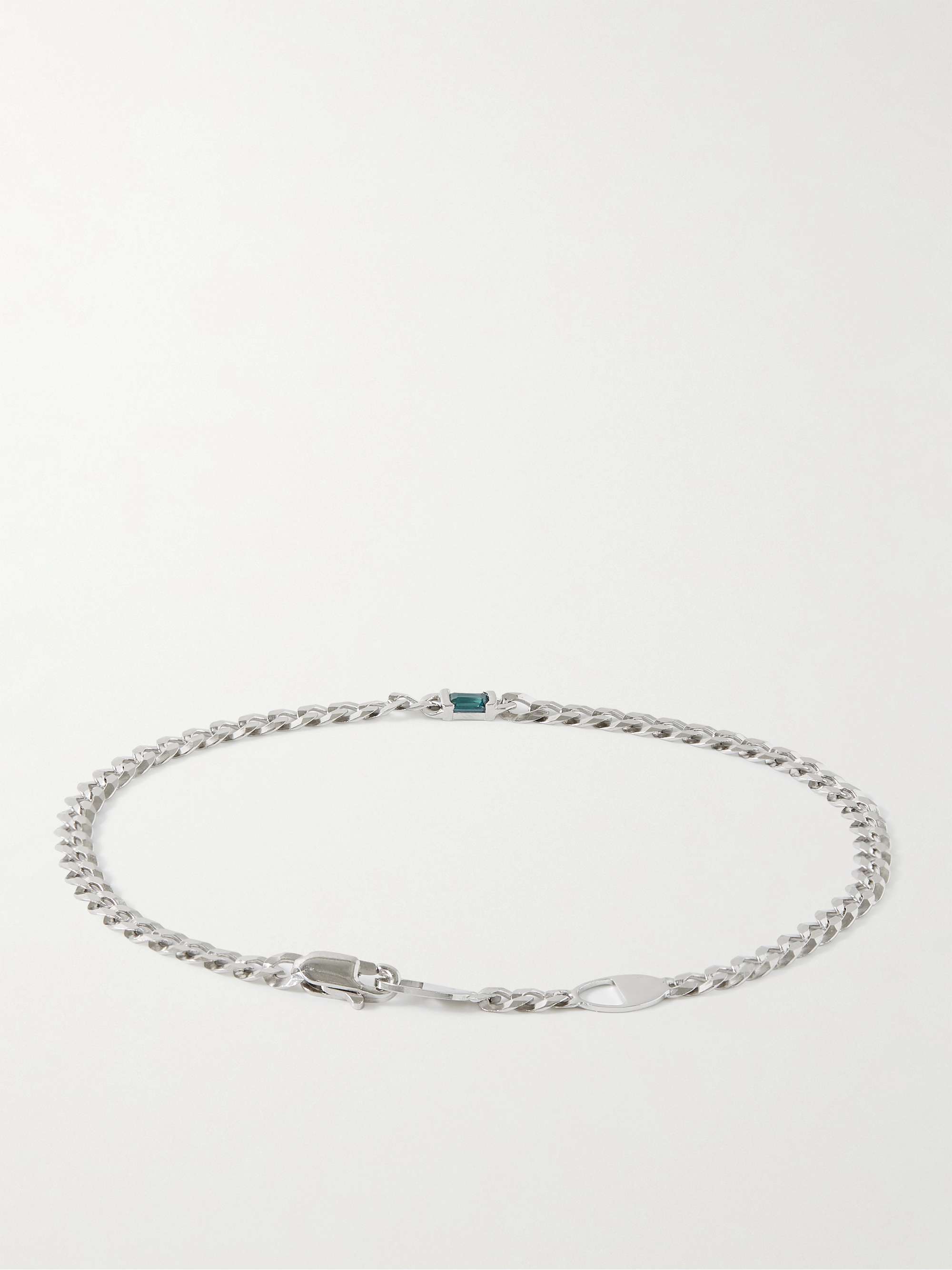 MIANSAI Lyra Silver Blue Topaz Chain Bracelet
