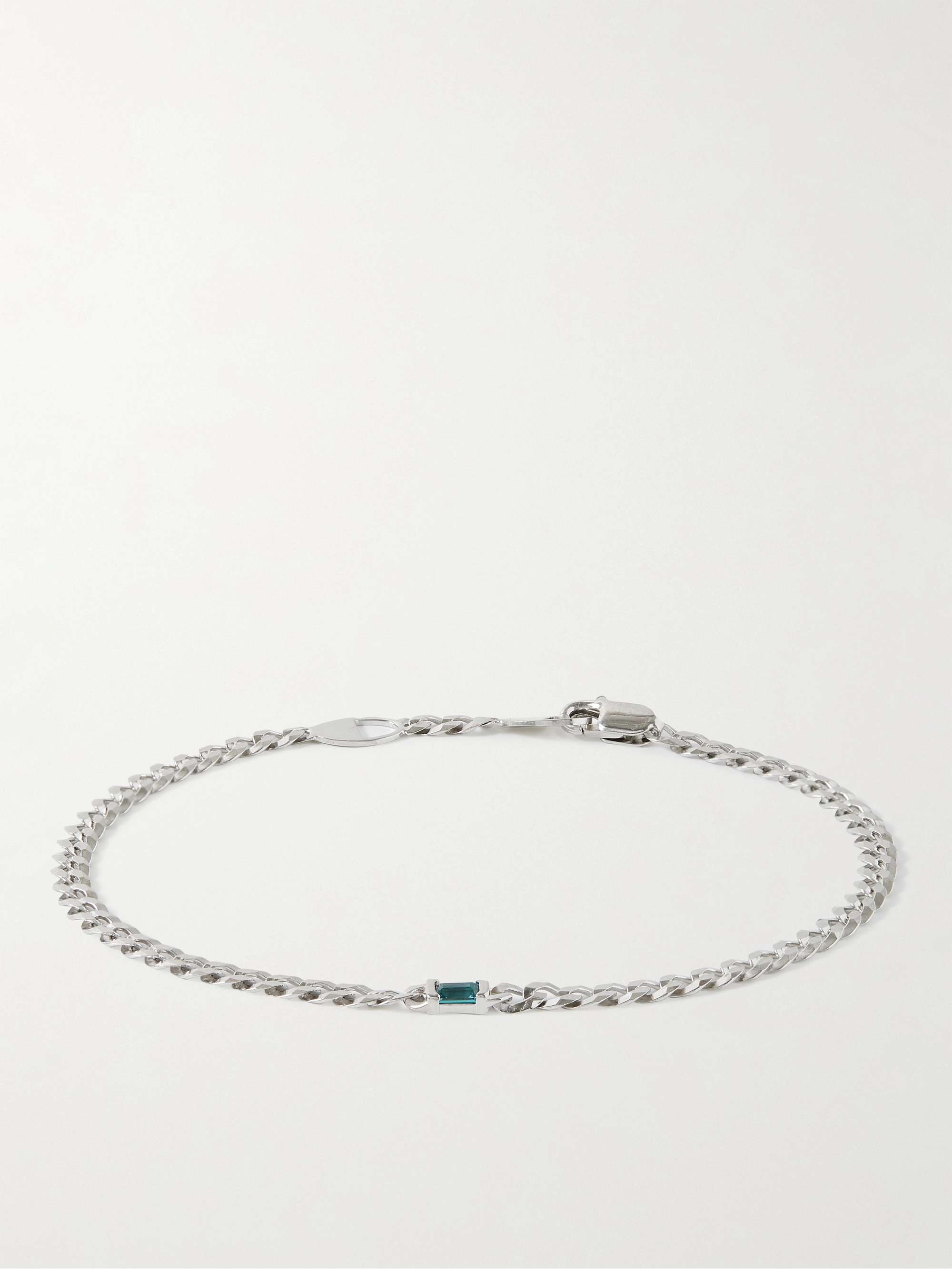 42 SUNS 14-Karat Gold Blue Topaz Tennis Necklace for Men | MR PORTER