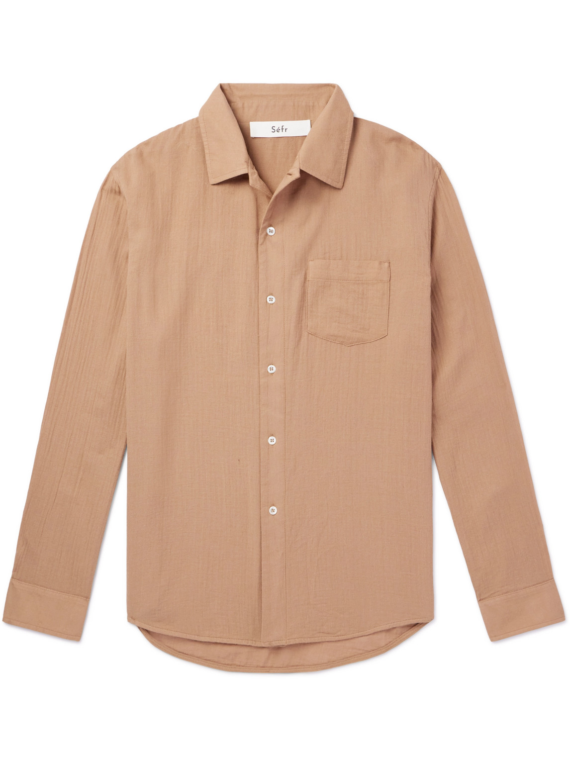 Séfr Leo Cotton-voile Shirt In Neutrals