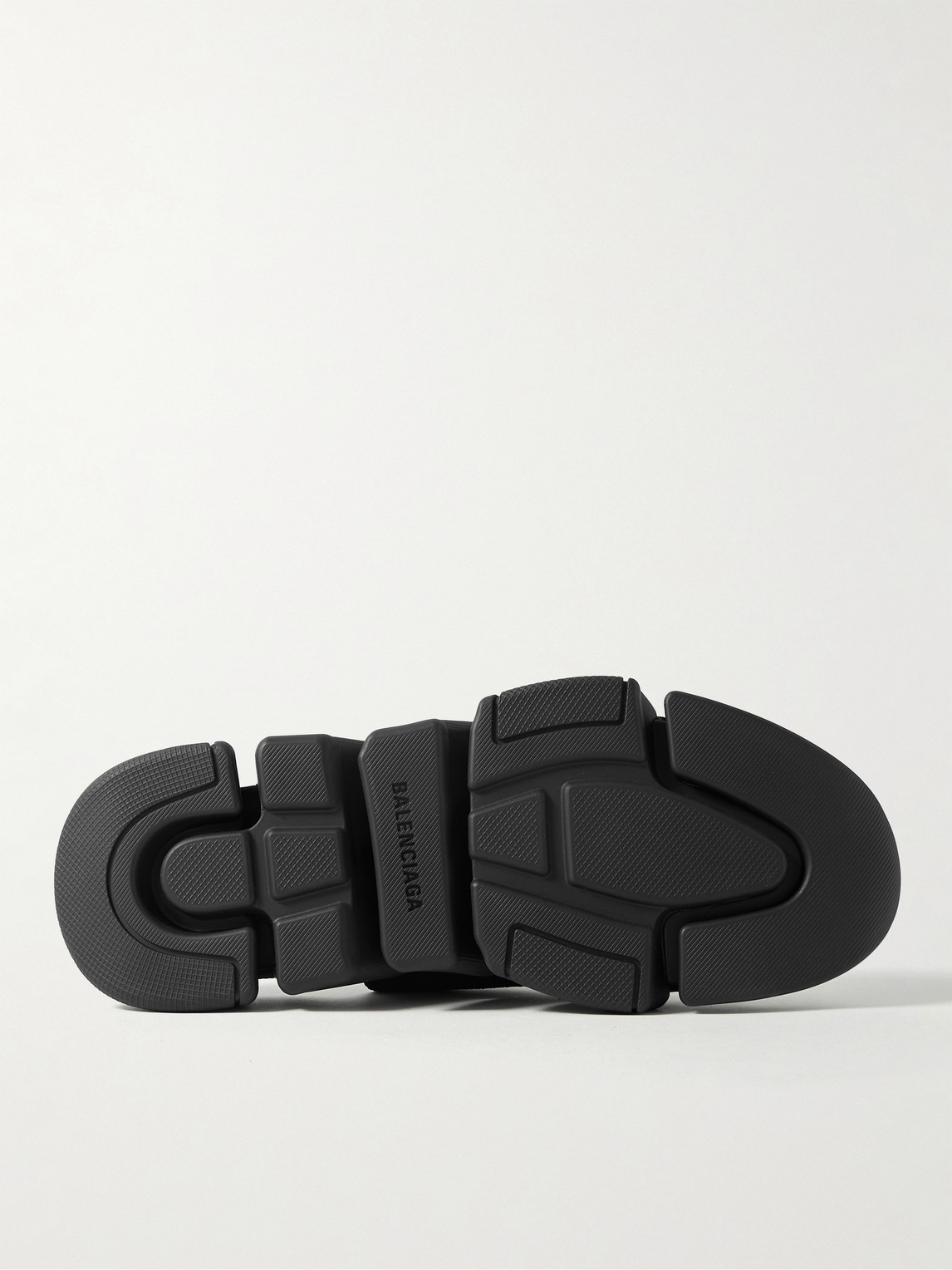 Shop Balenciaga Speed 2.0 Logo-print Stretch-knit Slides In Black