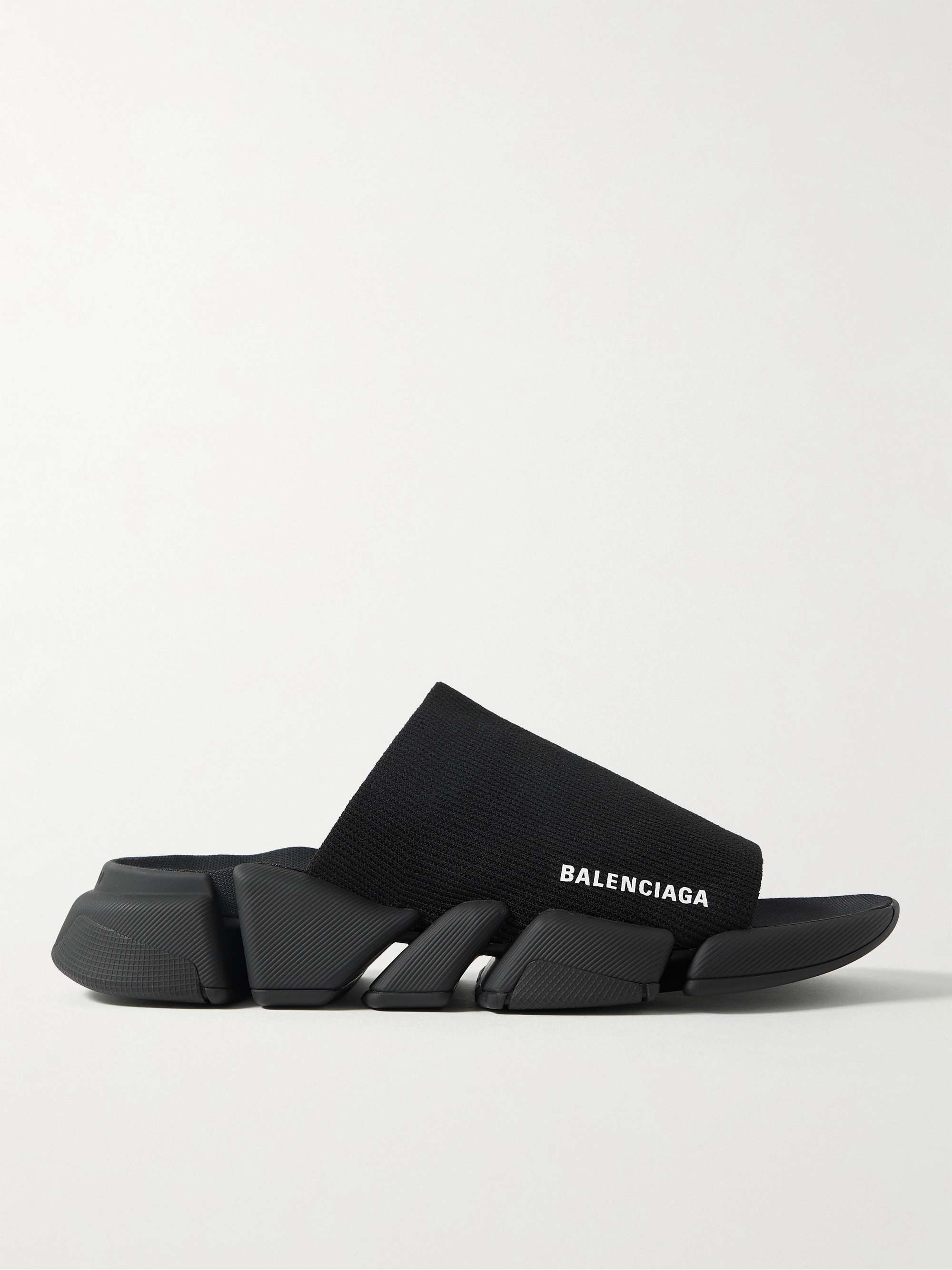 BALENCIAGA Speed 2.0 Logo Print Stretch Knit Slides for Men MR PORTER