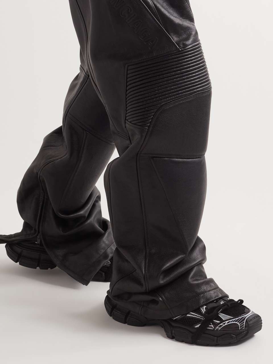 Beast Rubberized Leather Gradient Sneakers