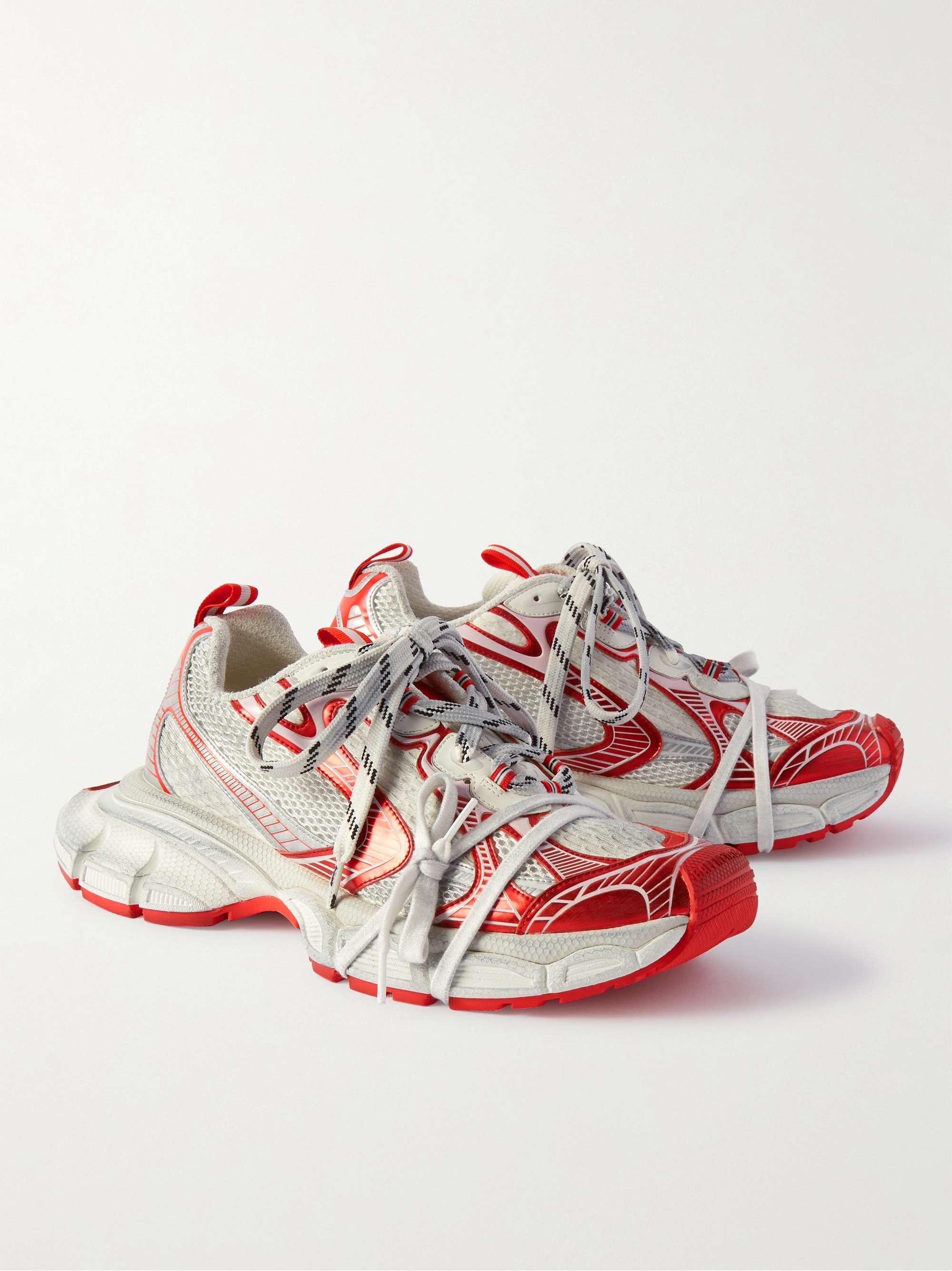 Balenciaga - Track Nylon, Mesh and Rubber Sneakers - Red Balenciaga