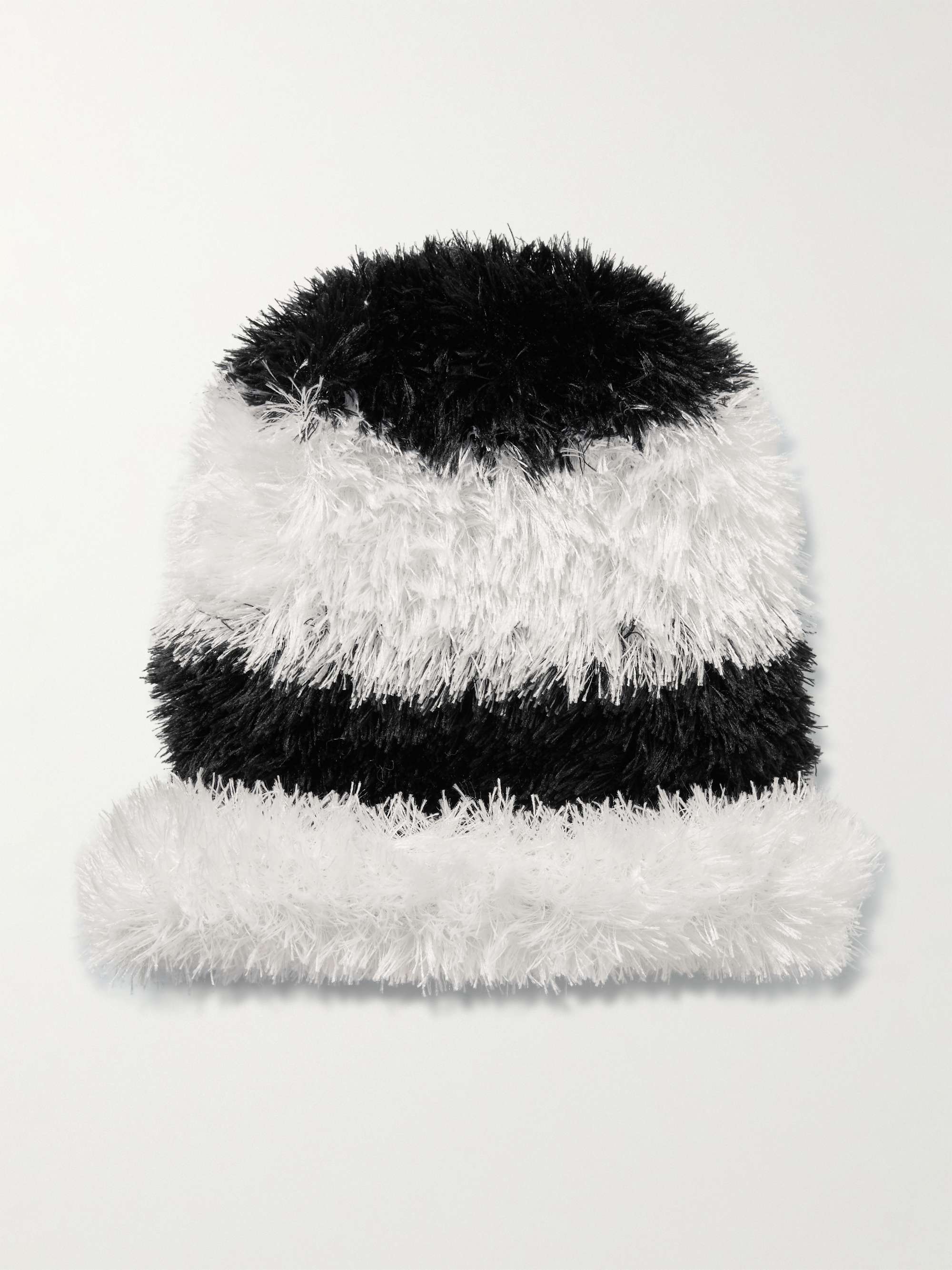 NICHOLAS DALEY Oversized Striped Brushed-Knit Beanie for Men | MR PORTER