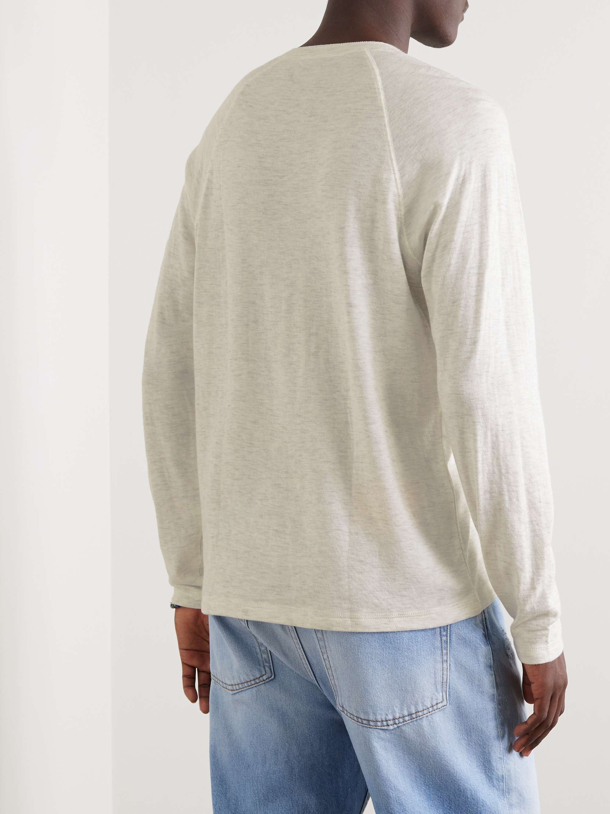FAHERTY Cloud Pima Cotton and Modal-Blend Jersey Henley T-Shirt