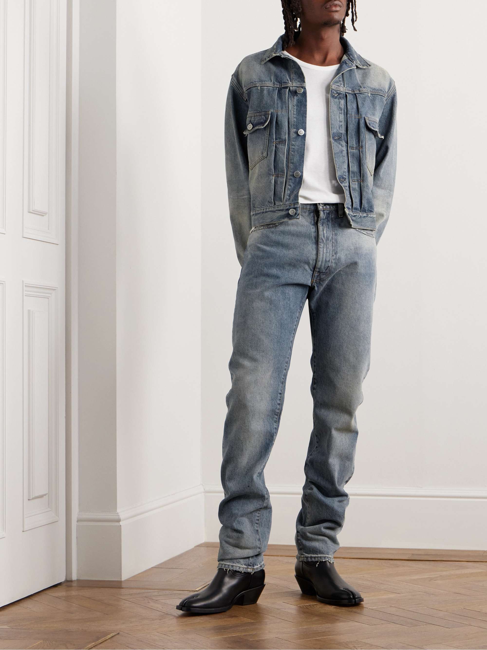 MAISON MARGIELA Straight-Leg Distressed Jeans for Men | MR PORTER