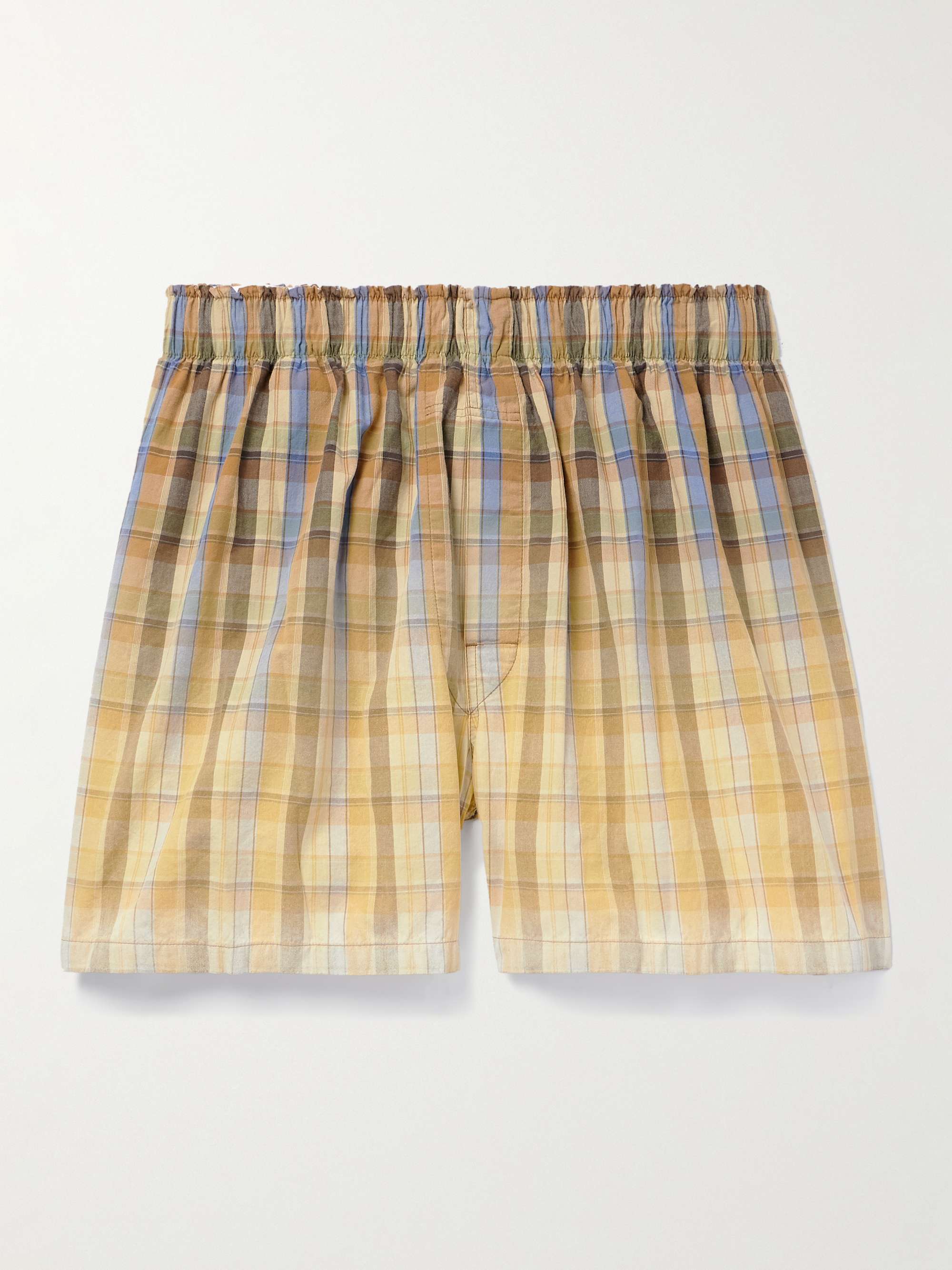 MAISON MARGIELA Checked Cotton-Poplin Boxer Shorts for Men | MR PORTER