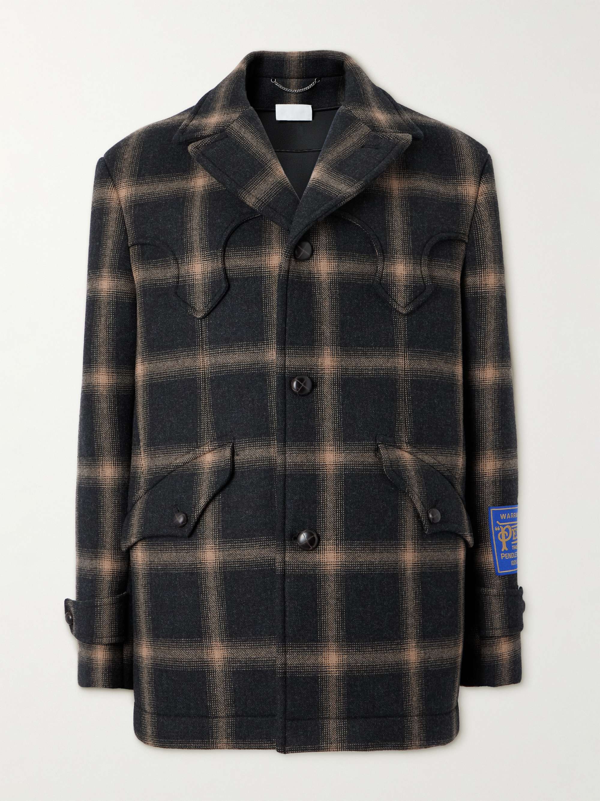 MAISON MARGIELA + Pendleton Oversized Checked Wool Coat for Men | MR PORTER