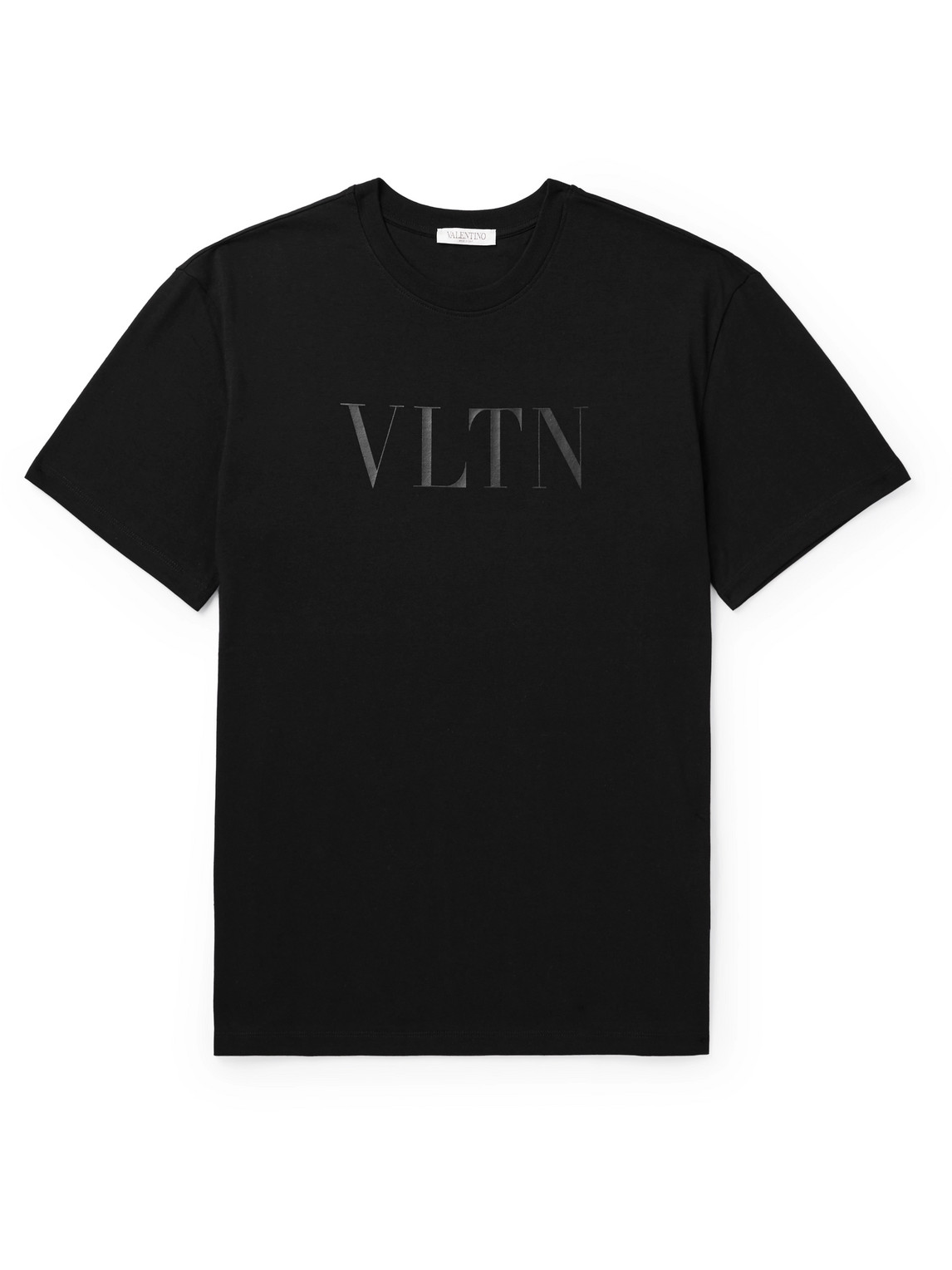 Valentino Logo-print Cotton-jersey T-shirt In Black