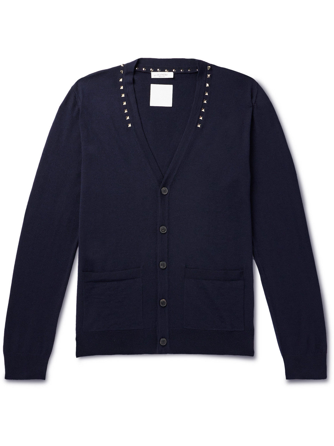 Rockstud Embellished Wool Cardigan