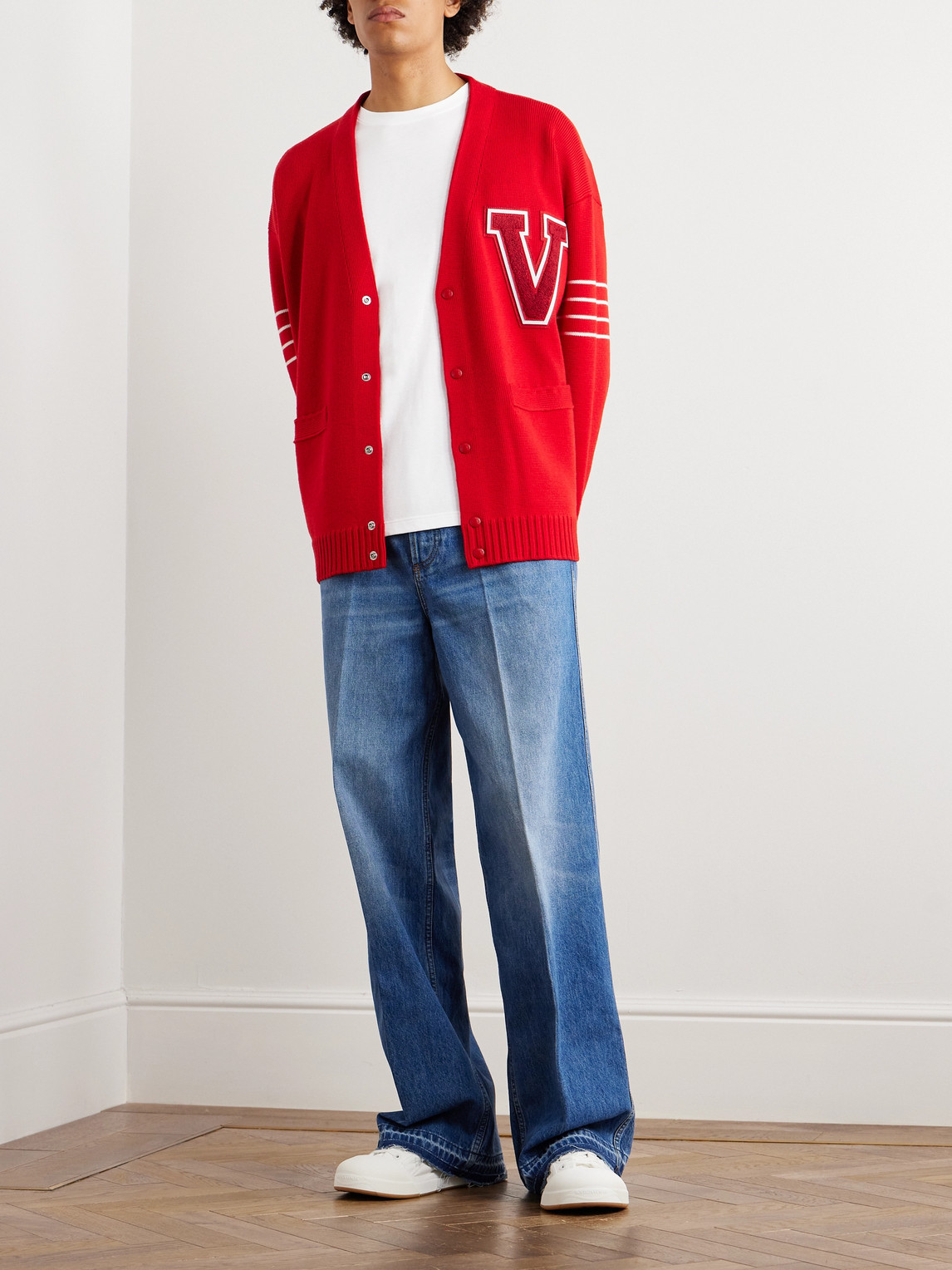 Valentino T-shirt With Vlogo Signature Patch In White