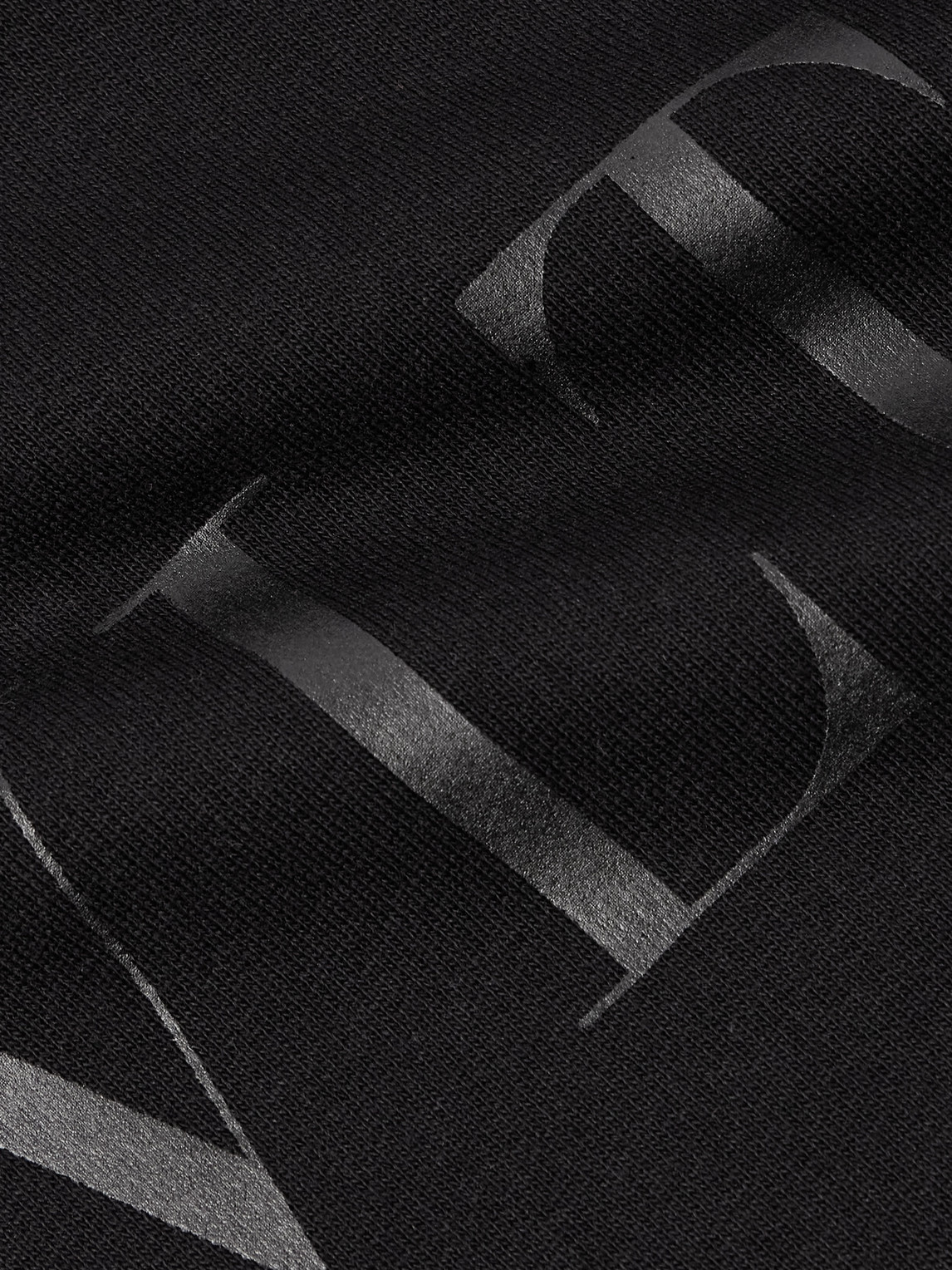 Shop Valentino Logo-print Cotton-jersey Sweatshirt In Black