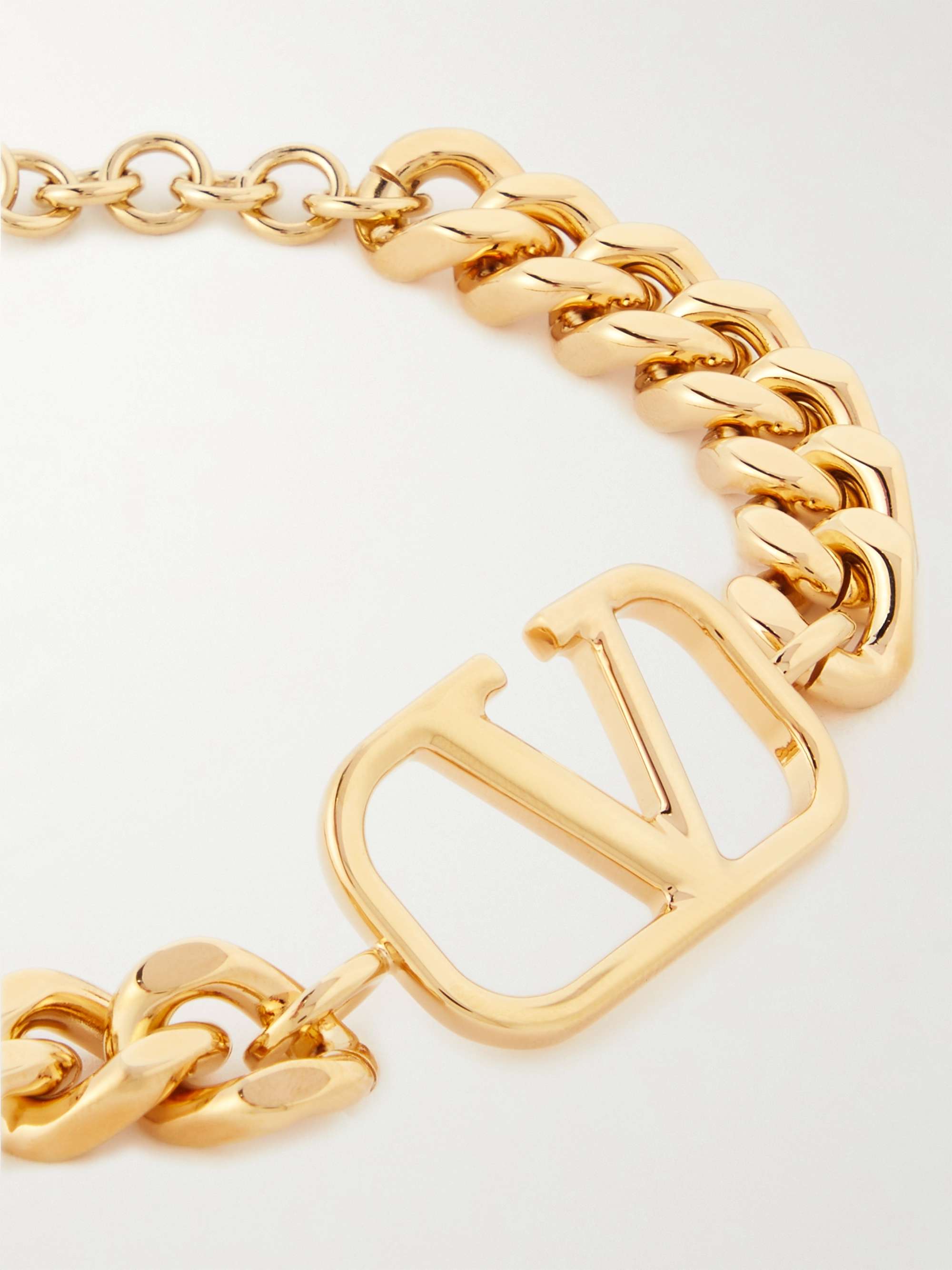 V Logo Chain Bracelet in Silver - Valentino Garavani