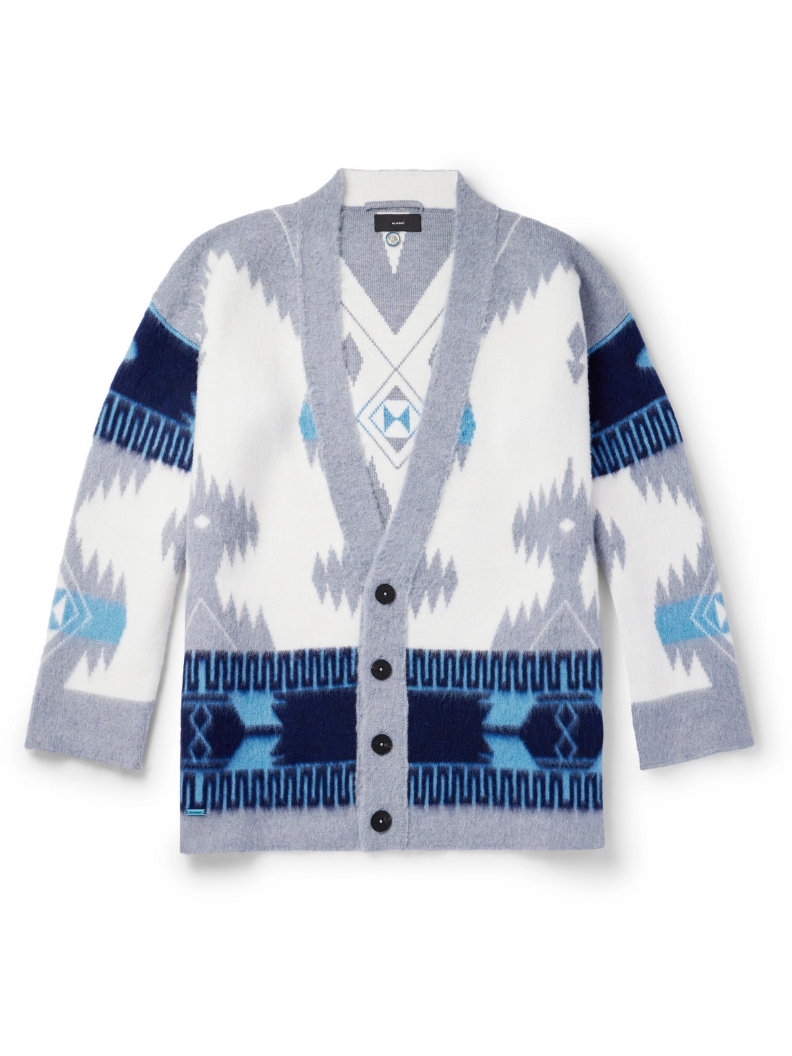 Icon Brushed Wool-Jacquard Cardigan