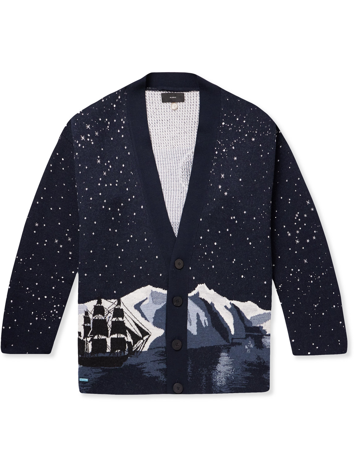 In the Middle of Nowhere Wool-Blend Jacquard Cardigan