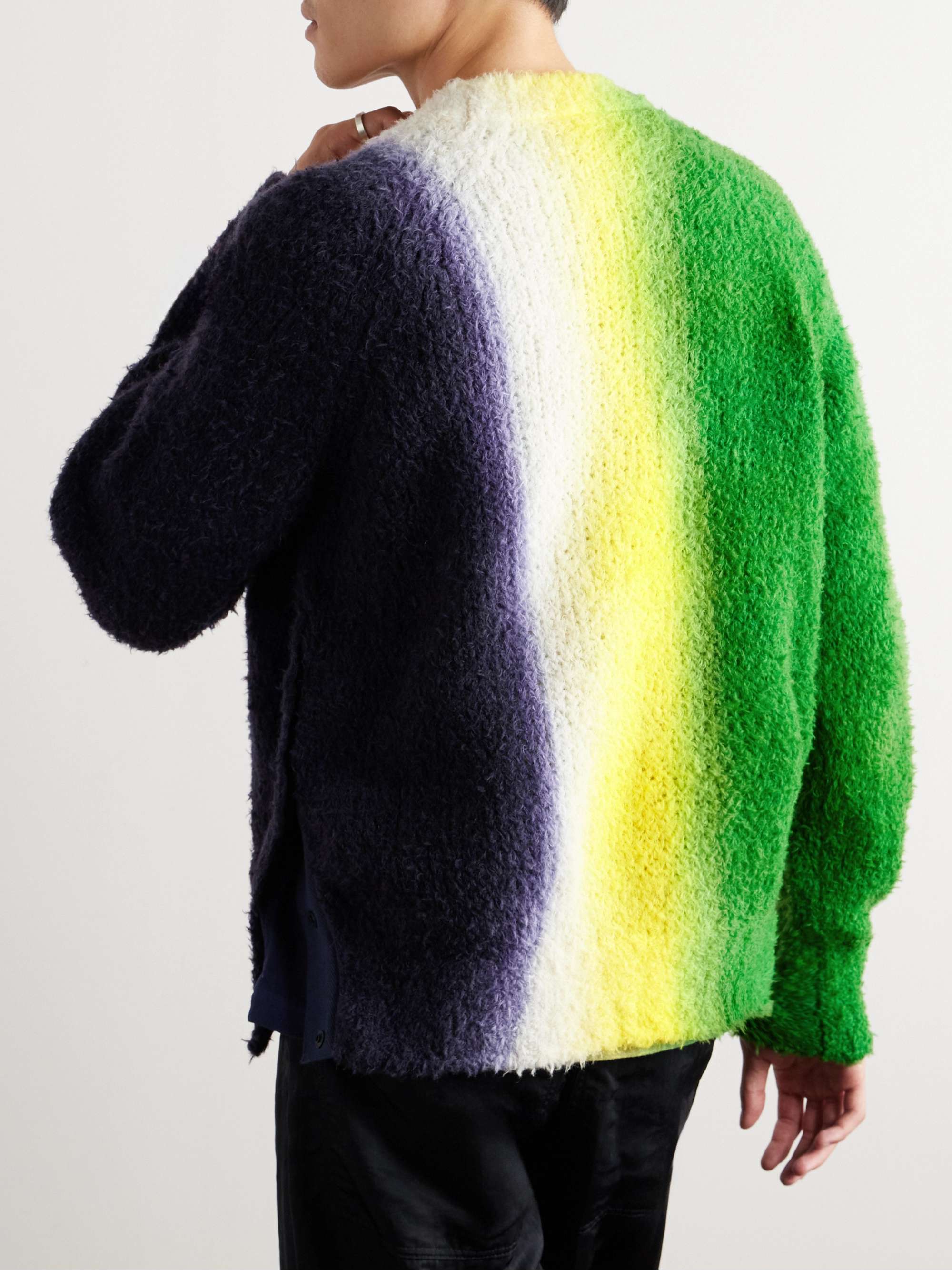 Tie Dye Wool Blend Sweater in Multicoloured - Sacai