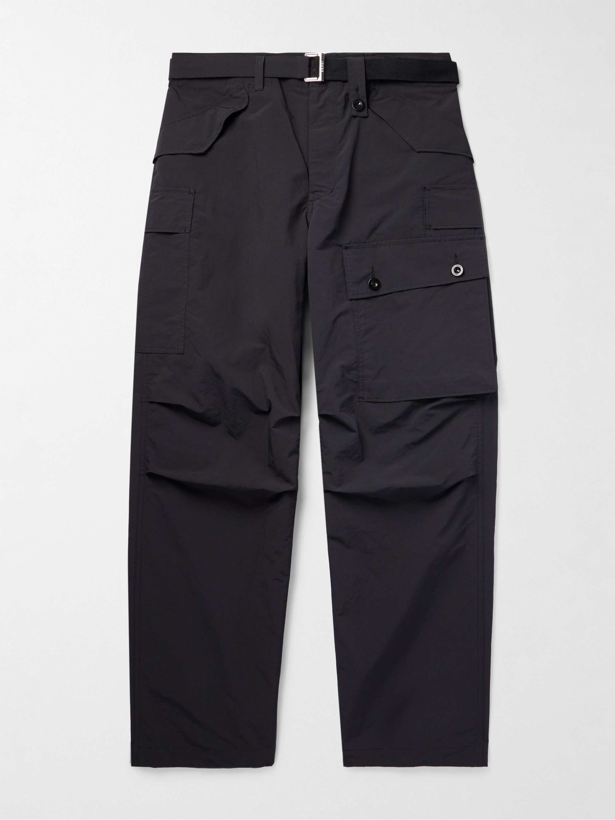 SACAI Straight-Leg Belted Shell Cargo Trousers for Men | MR PORTER